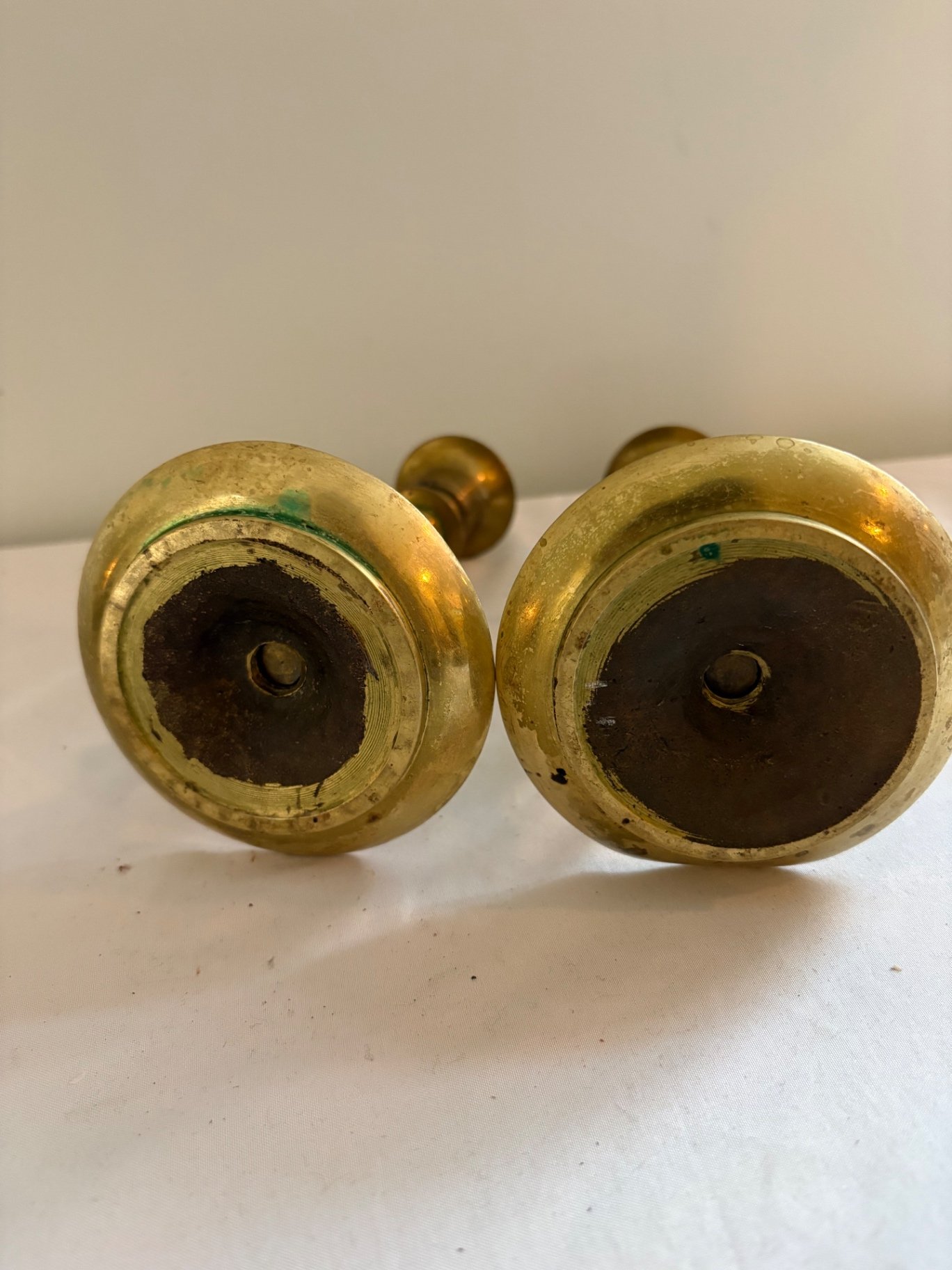 8 Vintage Brass Candlestick Holders  - image 6 of 12