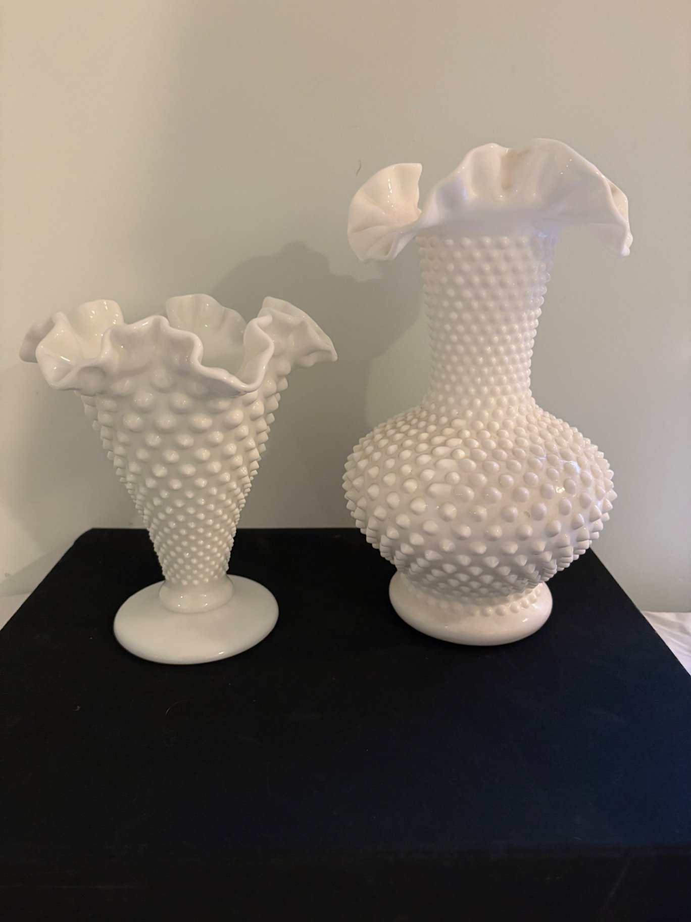 Fenton Vintage Milk Glass Hobnail Vases  - image 1 of 8