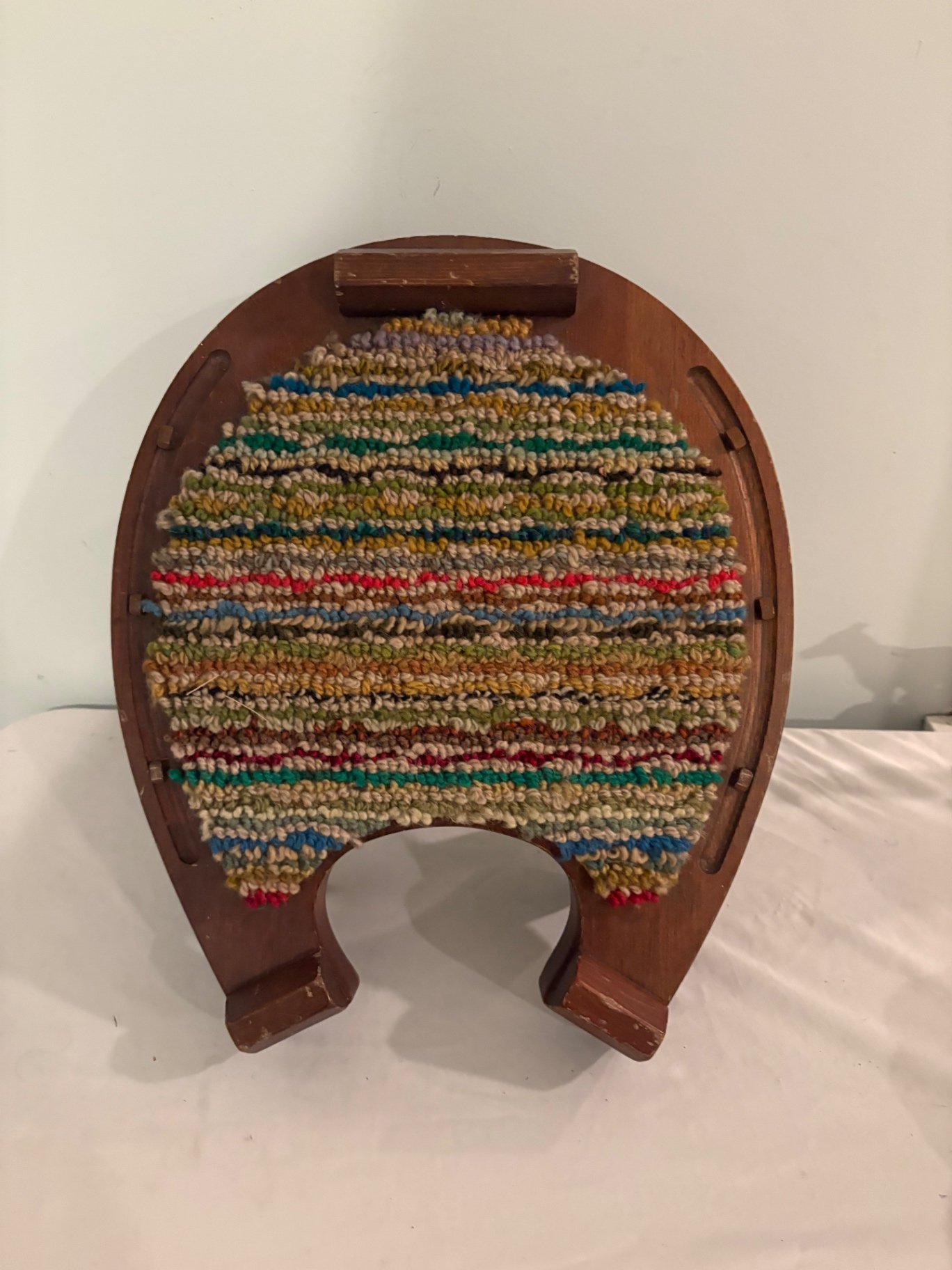 Mid Century Horseshoe Foot Stool by Cornwall Wood Products , Maine  - image 1 of 7