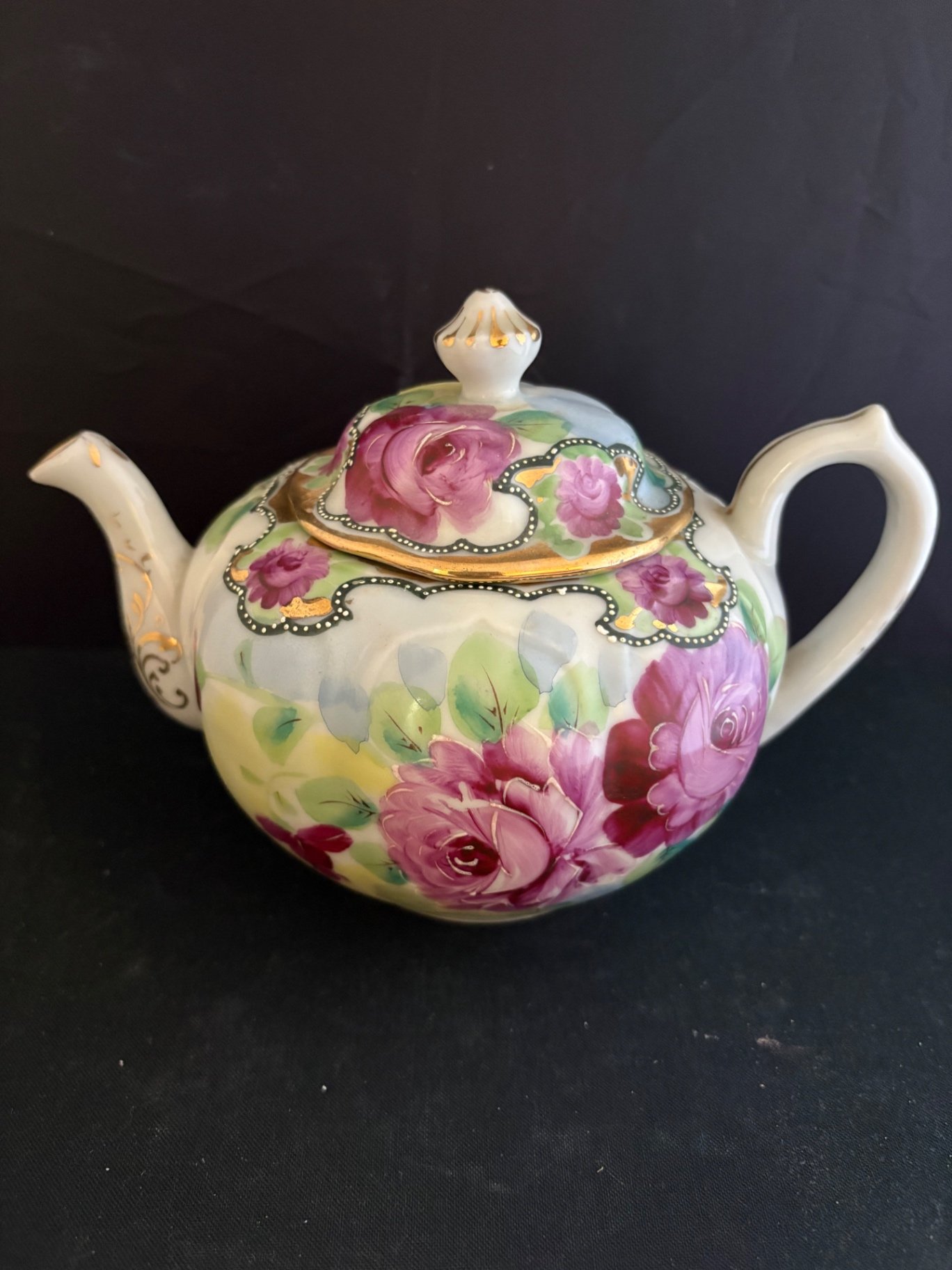 Japanese Nippon Hand Painted Moriage Tea Set+ Serve Bowls  - image 4 of 9