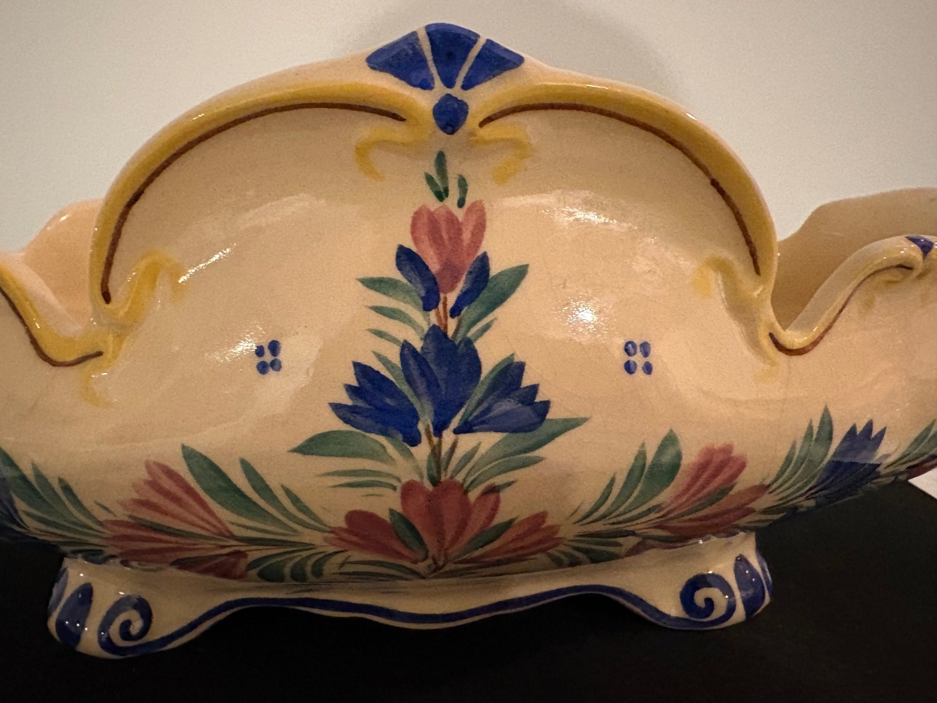 HB Quimper Faience Hand Painted Pottery  - image 2 of 6