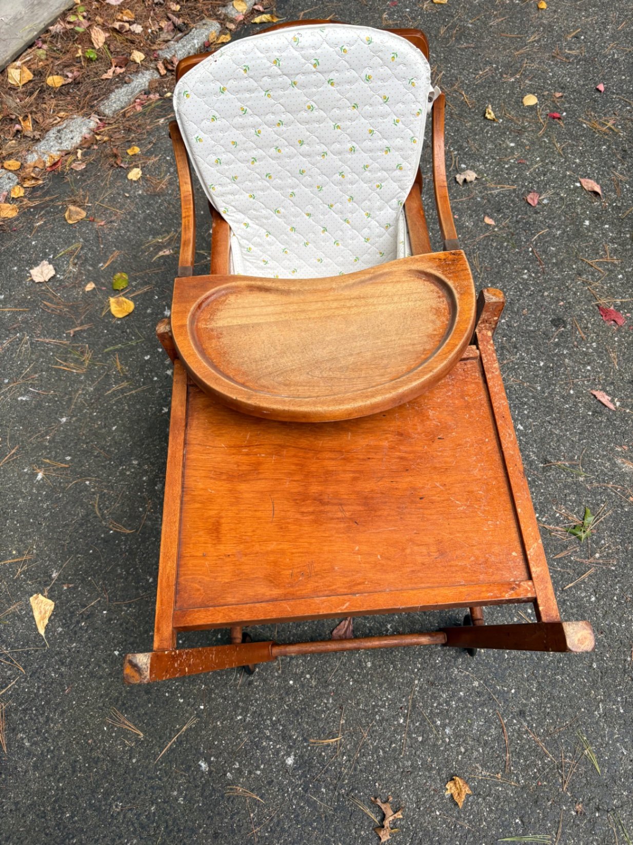 Antique Maple High Chair / Stroller Combo - image 4 of 5