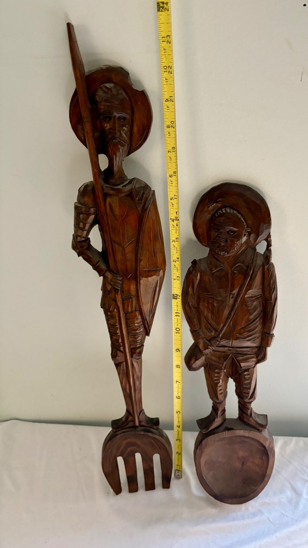 Vintage Don Quixote and Sancho Panza Fork and Spoon Wall Art - image 2 of 5