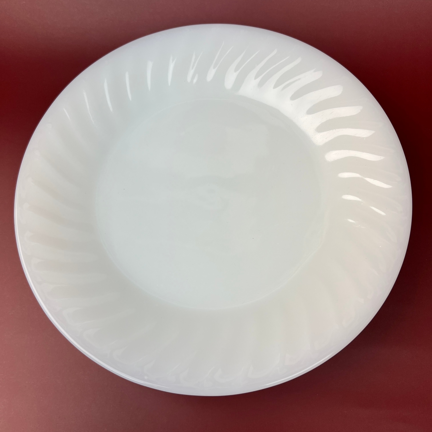 Lot of 4 Fire King Swirl Plates White  - image 2 of 5