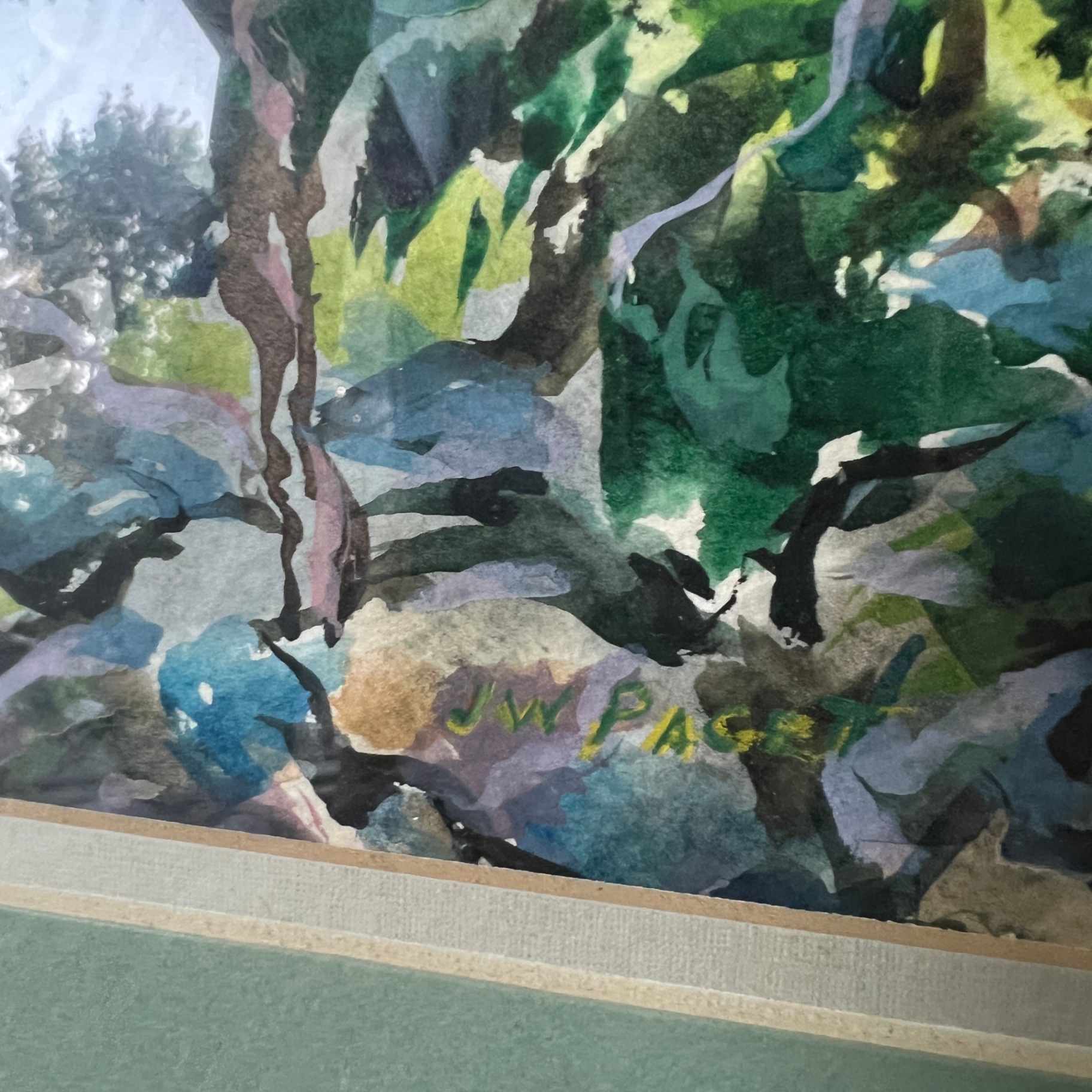 Framed Watercolour Muskoka 12 Mile Woods Original Canadian Art Painting - image 2 of 5
