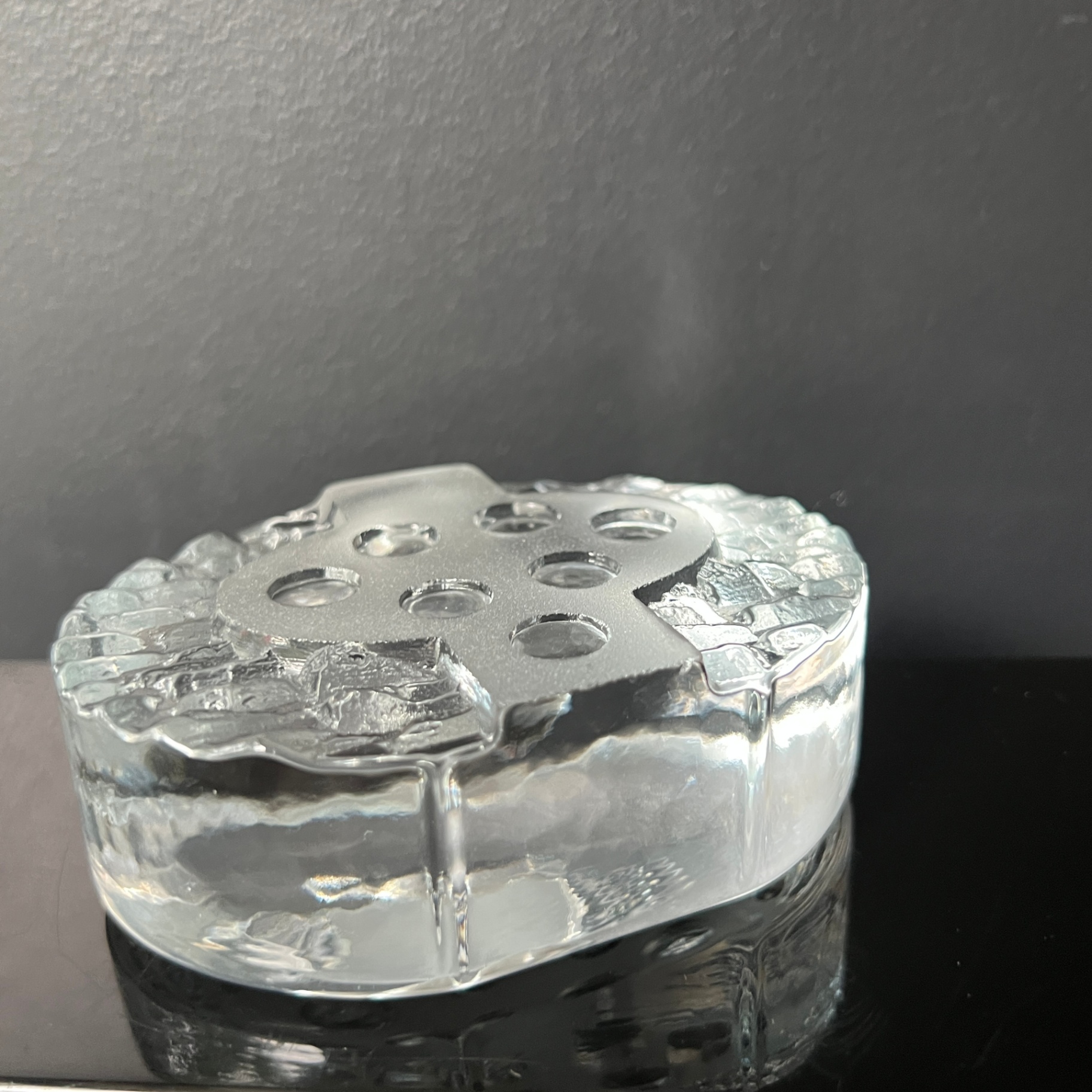 Nybro Glasbruk Sweden Glass Candle Holder MCM With Original Candle  - image 5 of 6