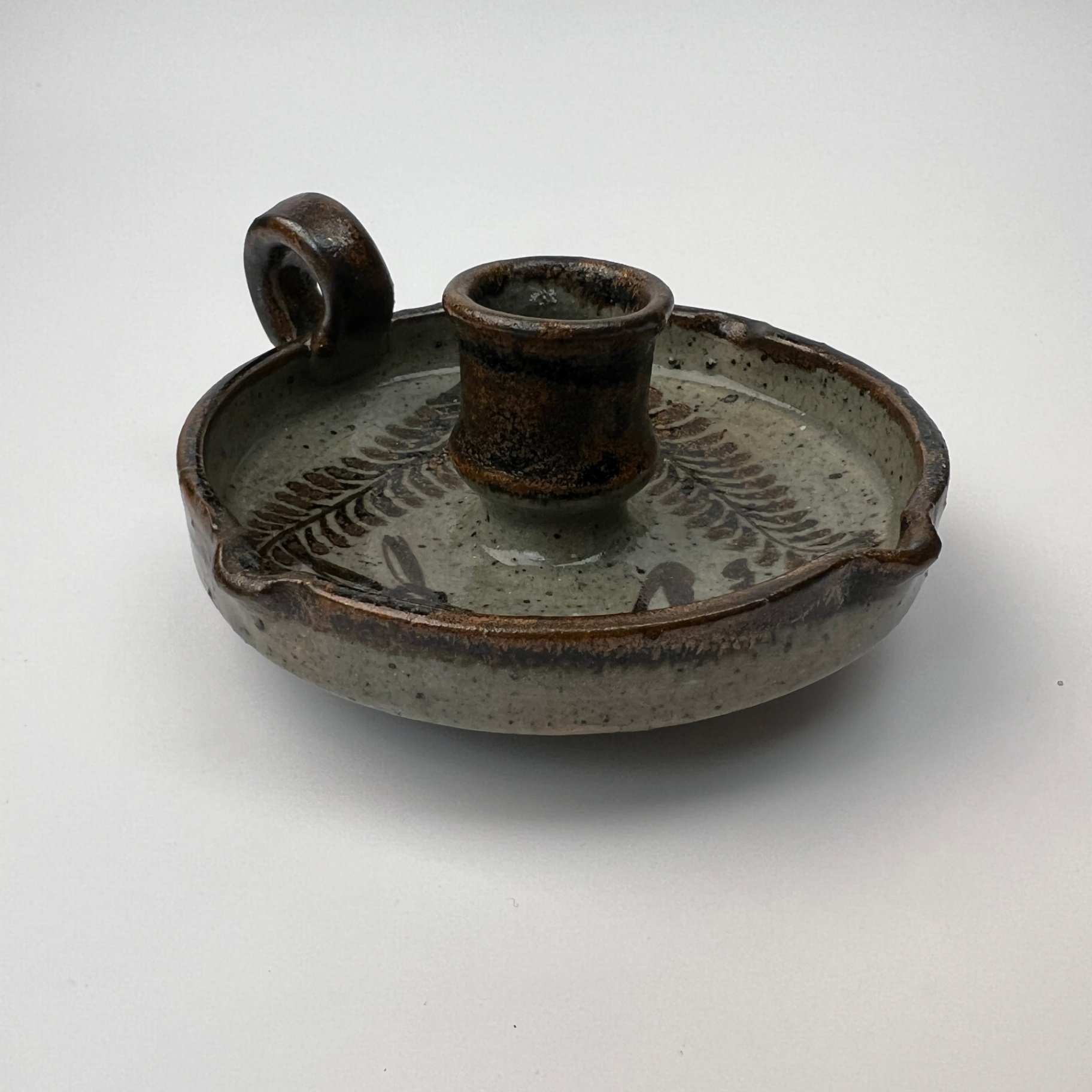Signed Pottery Candle Holder Lucano Mexico Burro Donkey Hand Painted - image 2 of 6