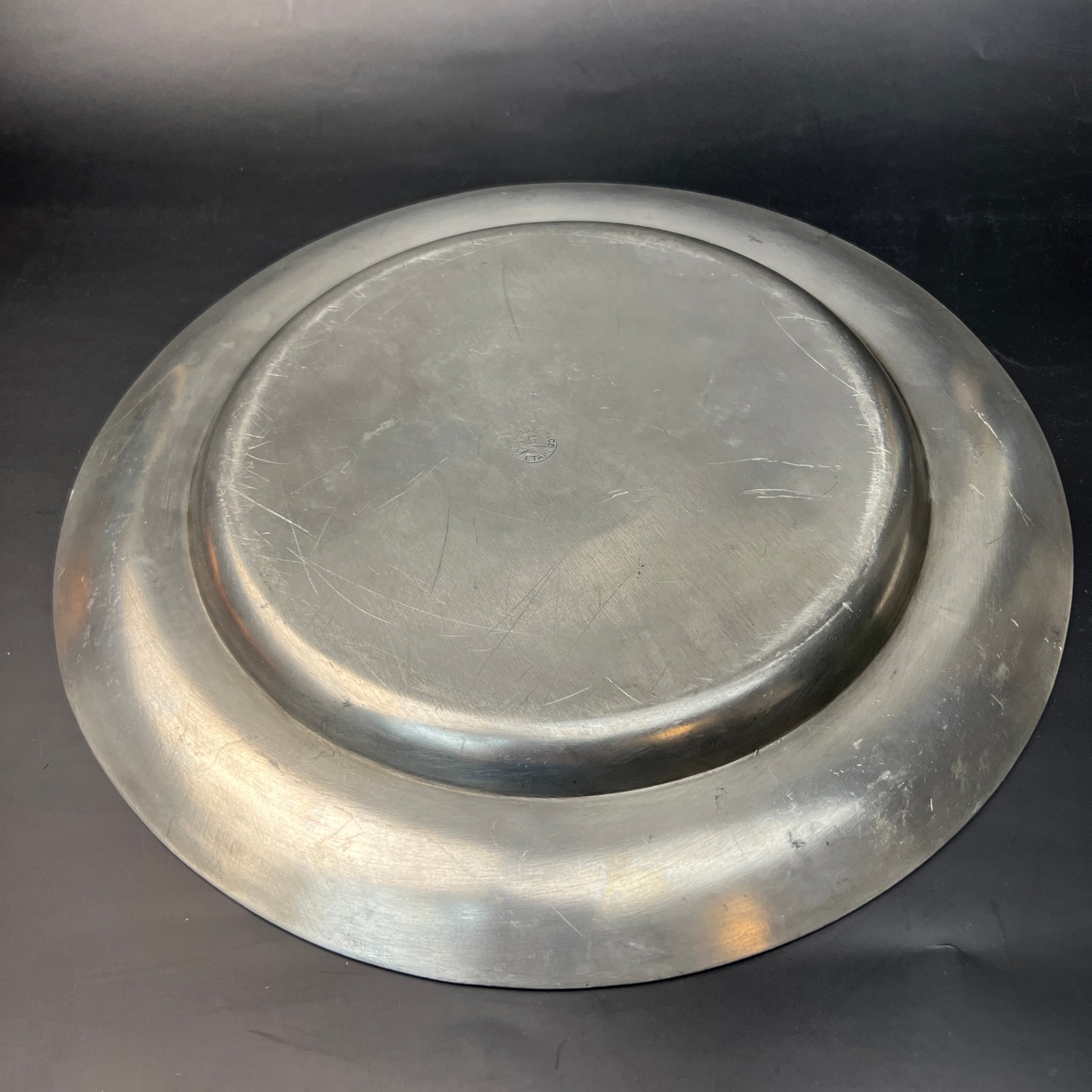 French Pewter Platter Plate Charger French Provincial Decor  - image 5 of 6