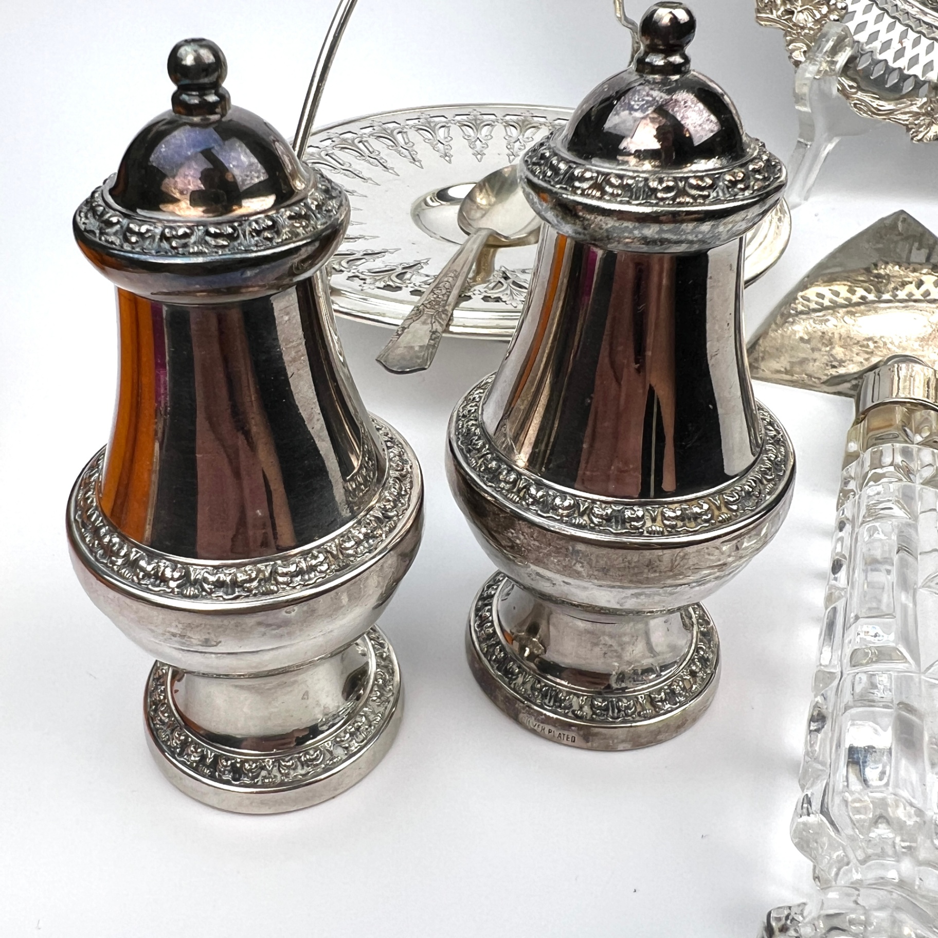 Silver Plate Accessories Fancy Table Scaping Serving Utensils Dishes Shakers - image 5 of 5