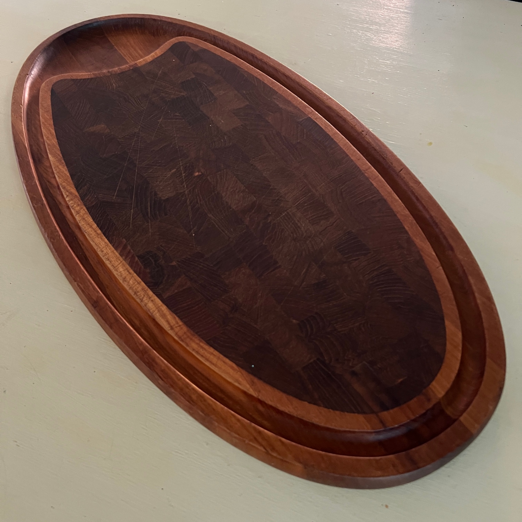 Large Dansk Surfboard Tray Jens Quistgaard IHQ Staved Teak MCM - image 2 of 8
