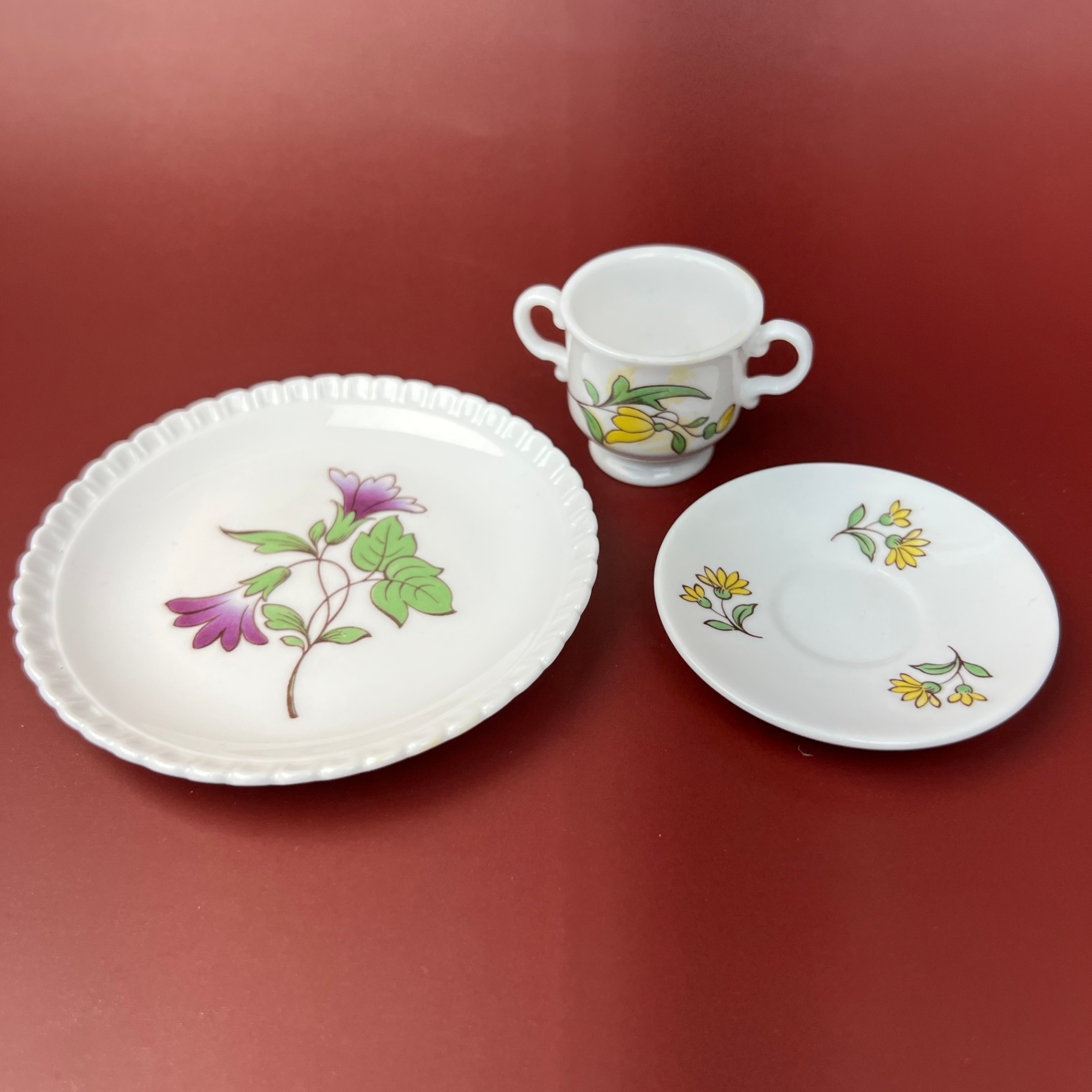 Miniature Spode China Set Teeny Tiny Cup and Saucer and Plate - image 2 of 6