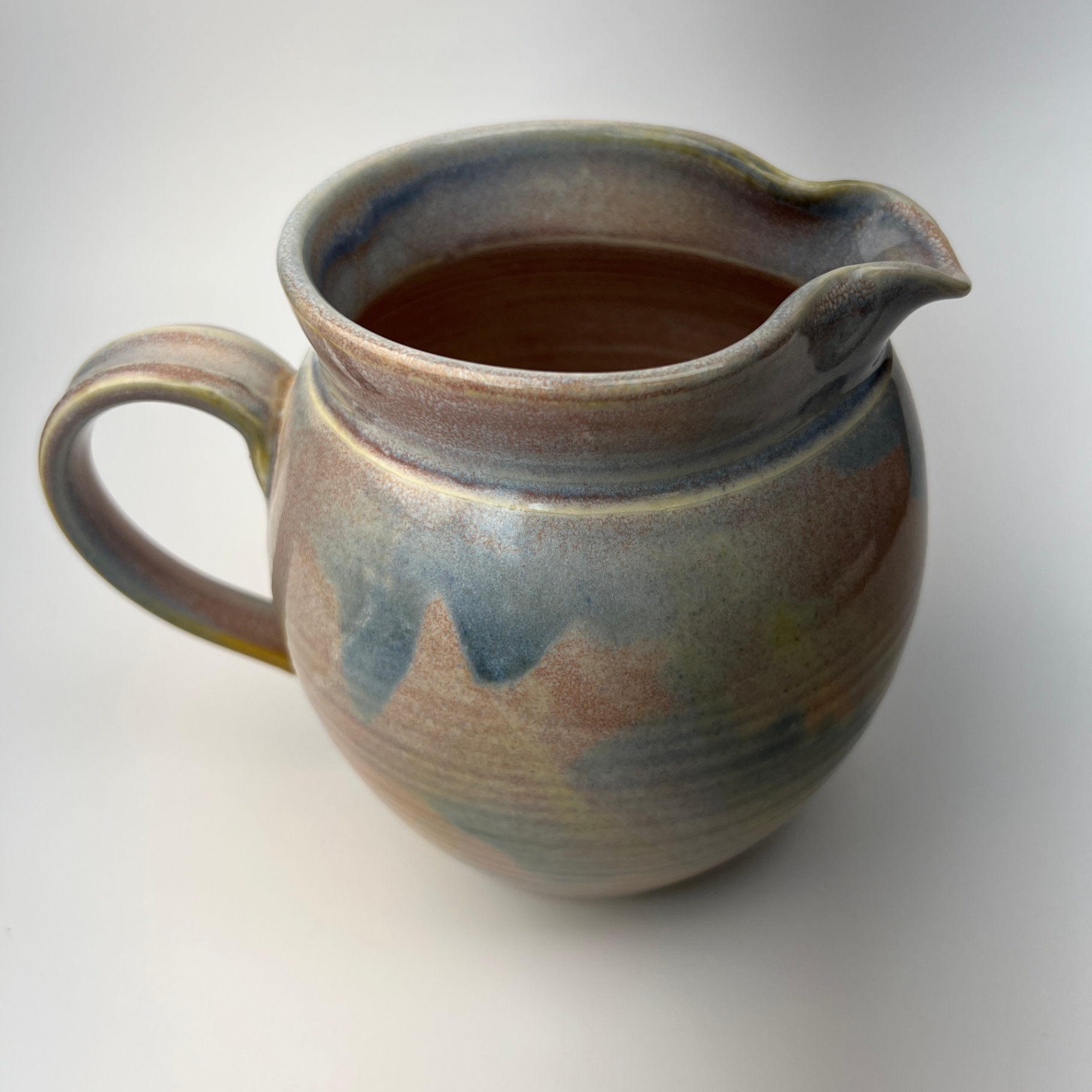 Large Studio Pottery Jug or Vase Signed Sheena Pastel Colours - image 2 of 6