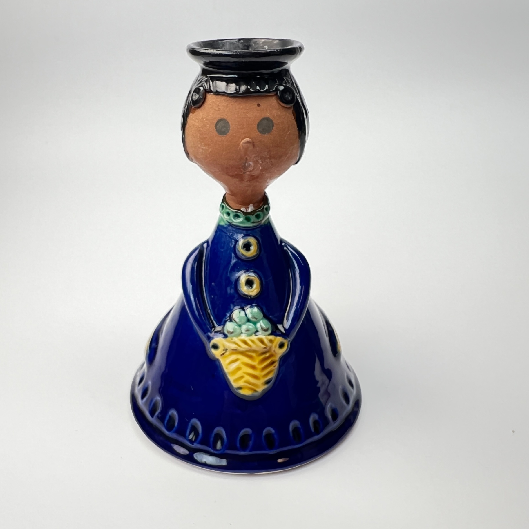 Hungarian Girl Candle Holder Studio Pottery Signed Les Gabor - image 1 of 6