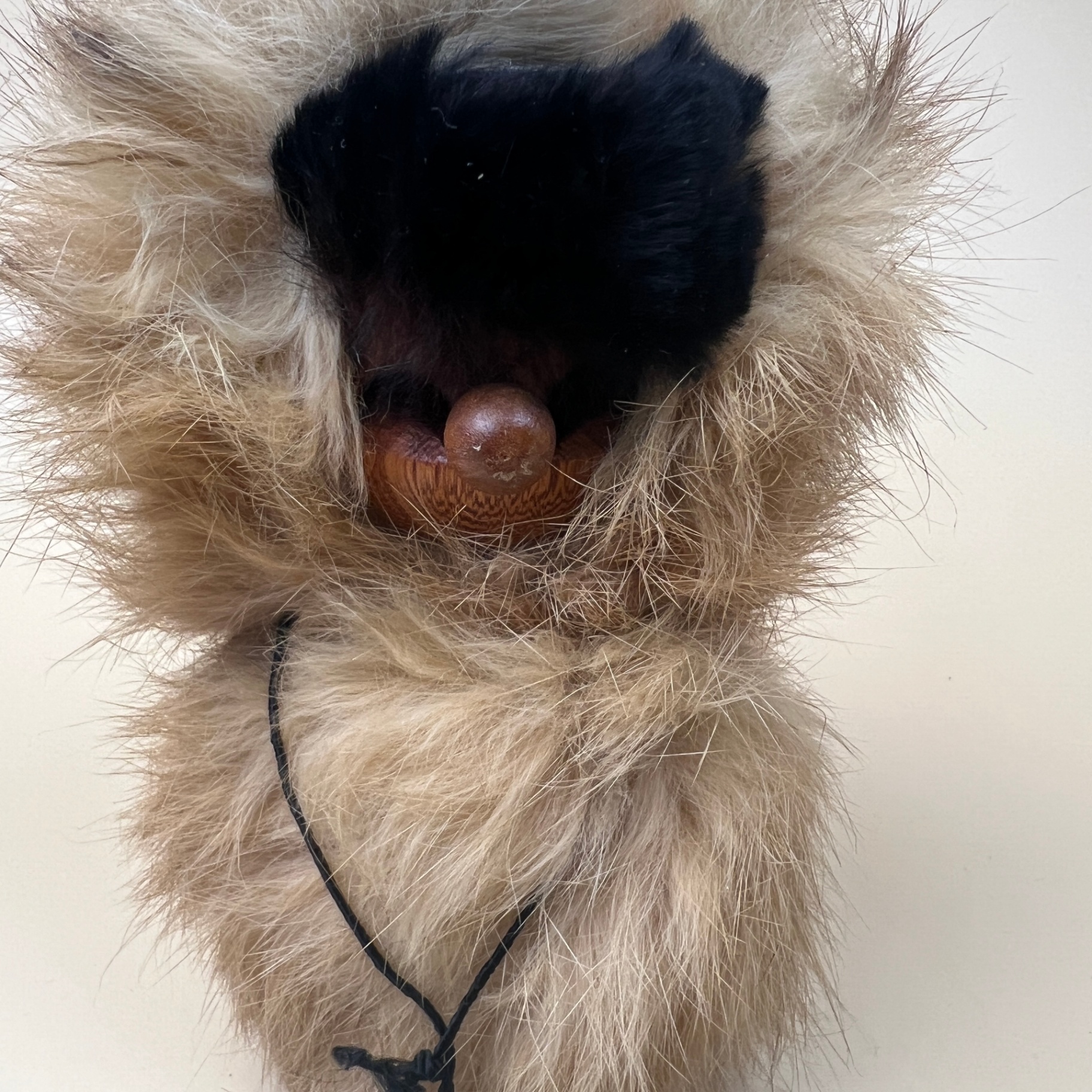 Vintage 60s Mumuk Doll Fur Inuit Teak Character MCM Canadian - image 3 of 7