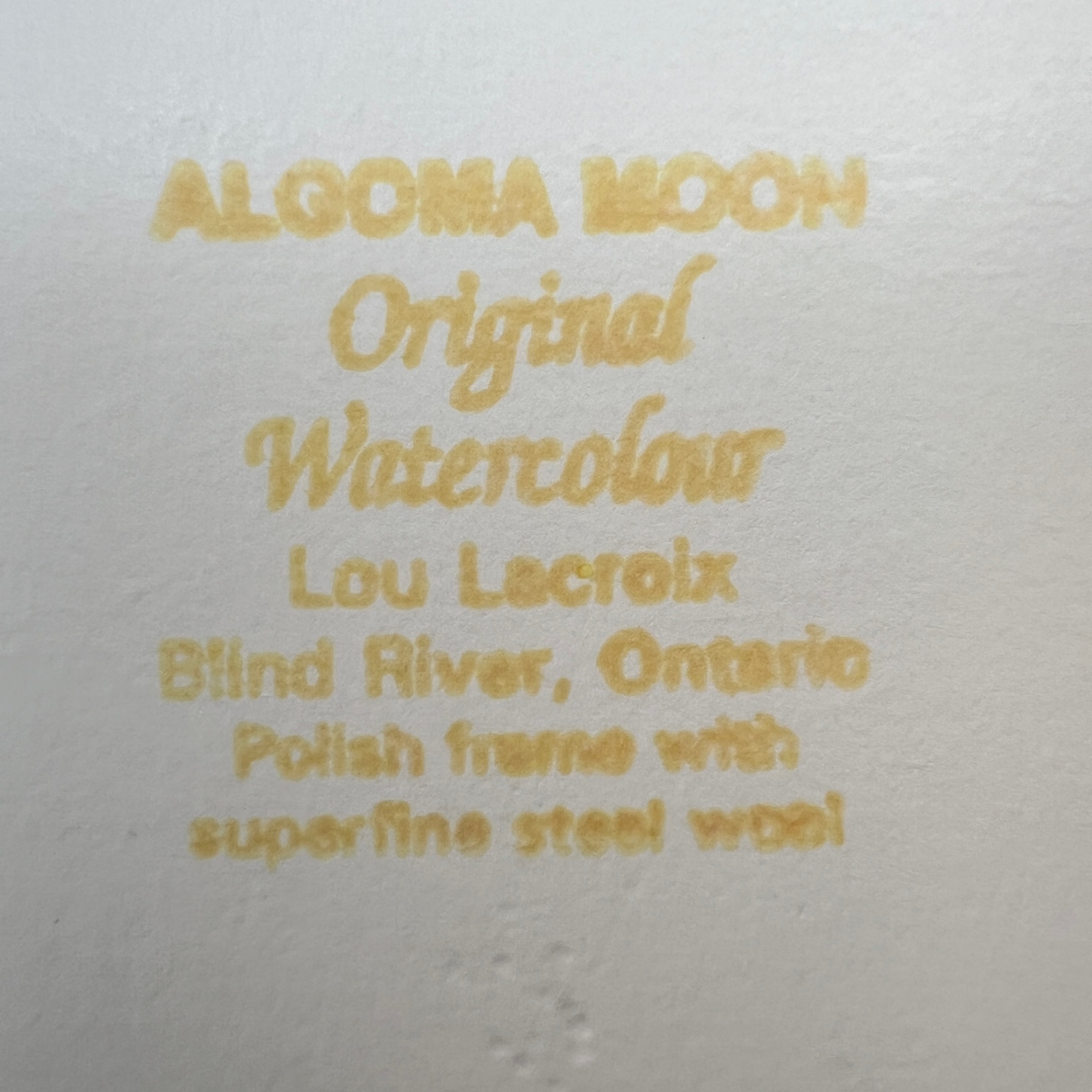 Lou LaCroix Original Watercolour Painting Signed Algoma Moon - image 4 of 5