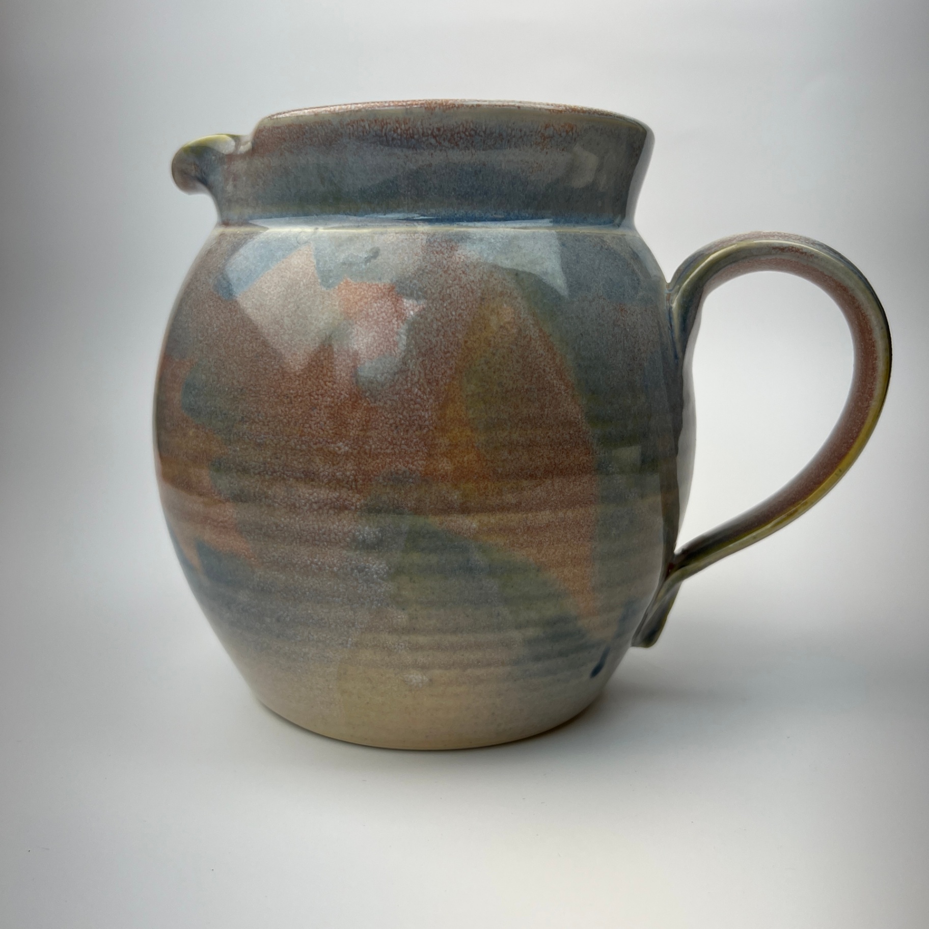 Large Studio Pottery Jug or Vase Signed Sheena Pastel Colours - image 4 of 6