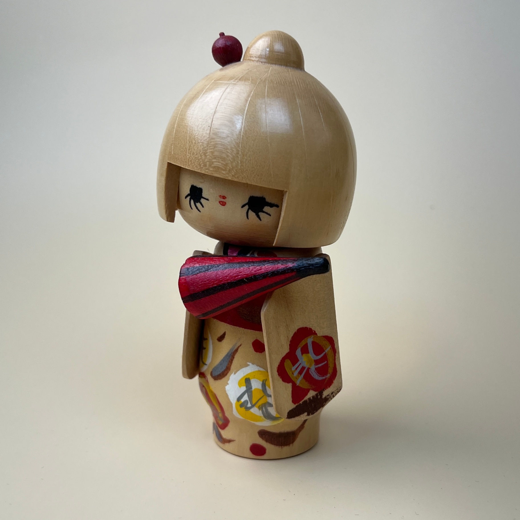 Japanese Kokeshi Doll Stamped By Maker Wooden Folk Art - image 1 of 7