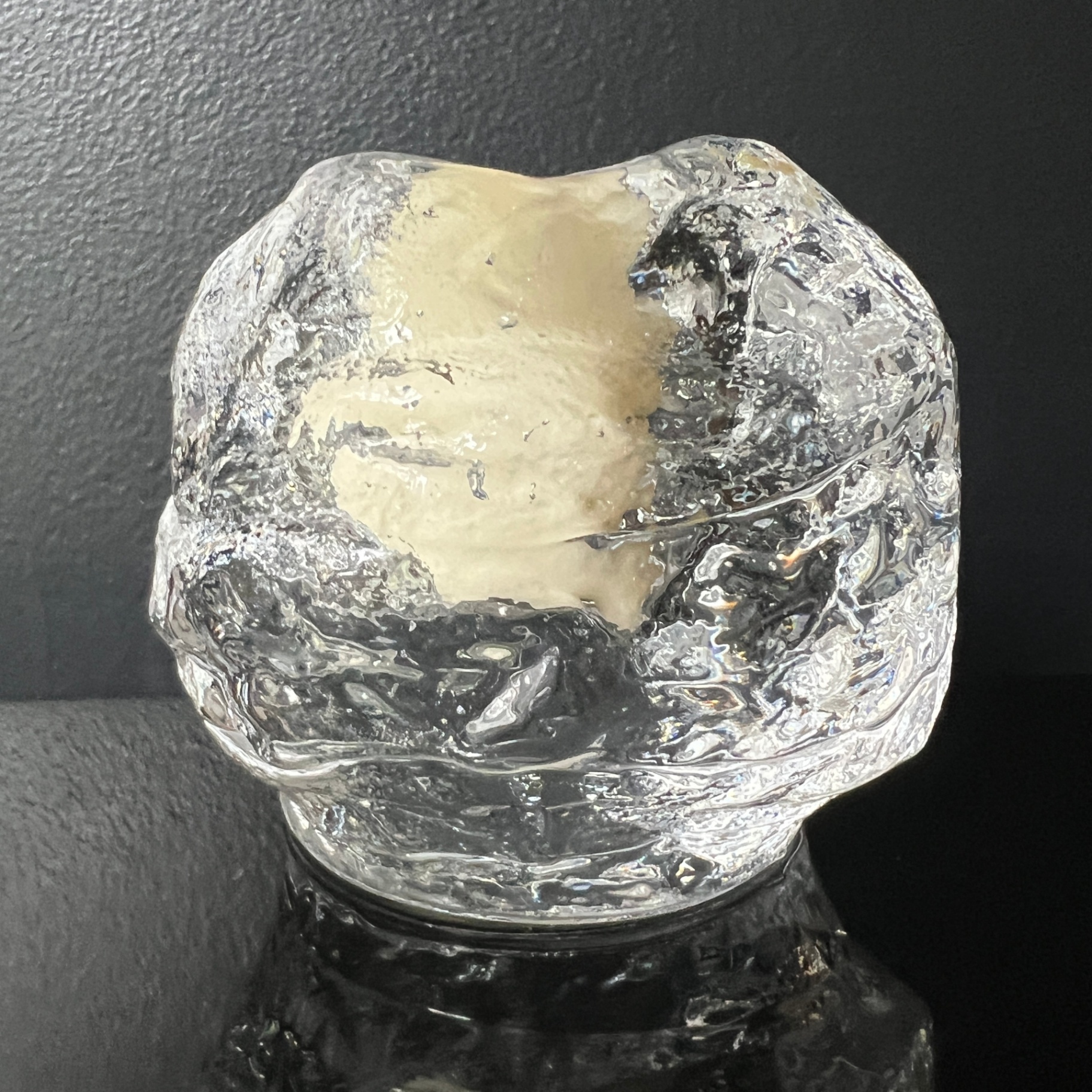 Kosta Boda Snowball Tealight Holder Glass Votive MCM Icy - image 2 of 5