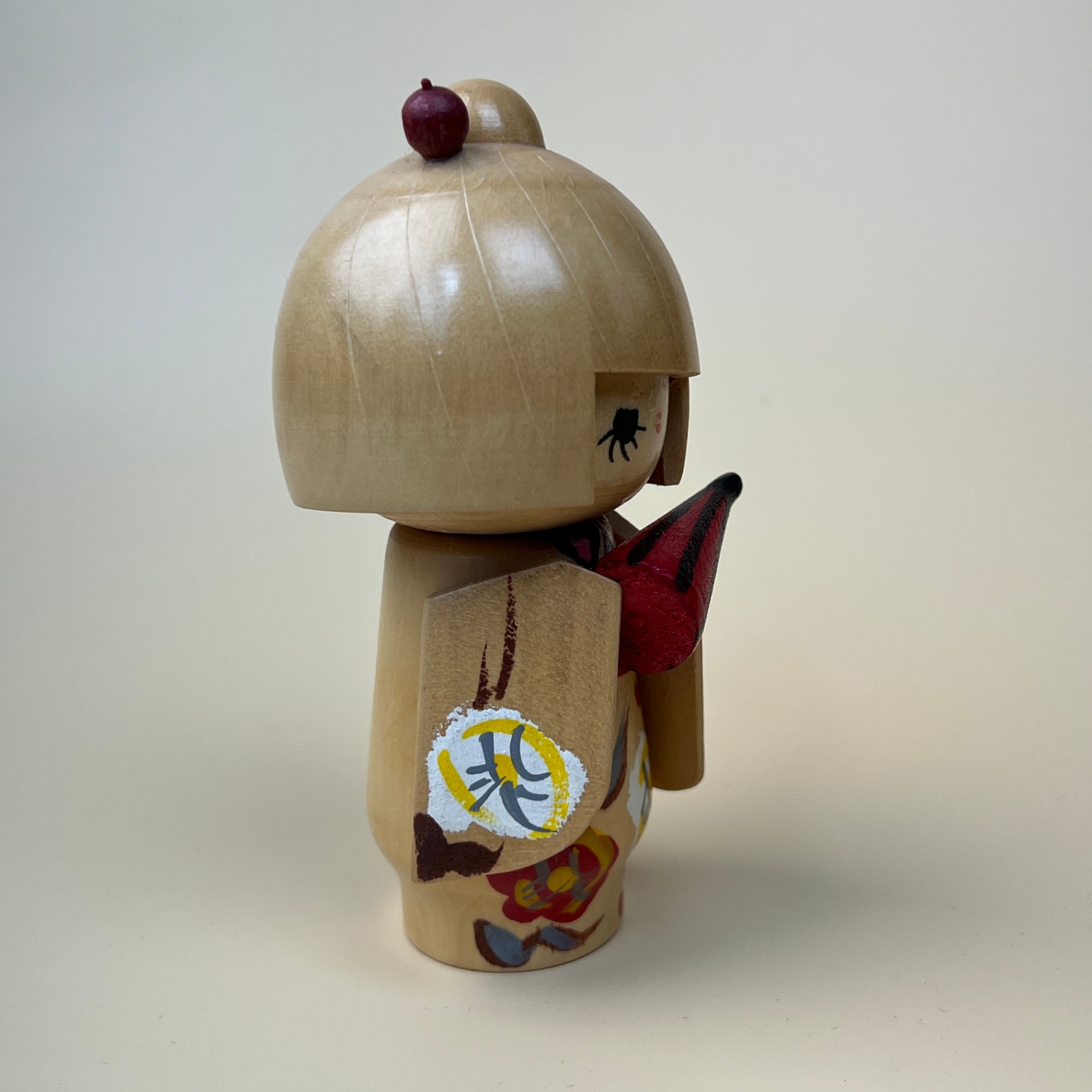 Japanese Kokeshi Doll Stamped By Maker Wooden Folk Art - image 2 of 7