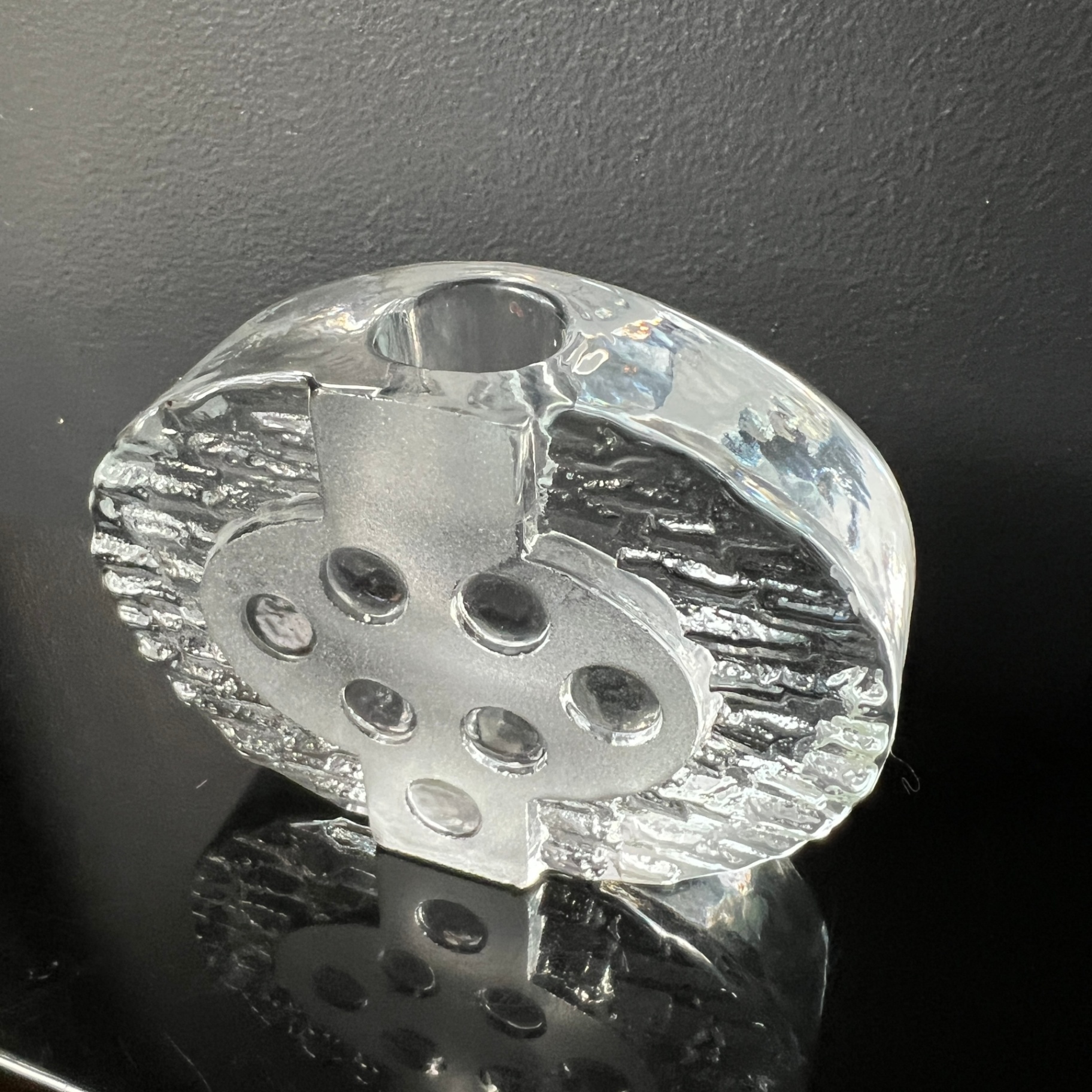 Nybro Glasbruk Sweden Glass Candle Holder MCM With Original Candle  - image 2 of 6