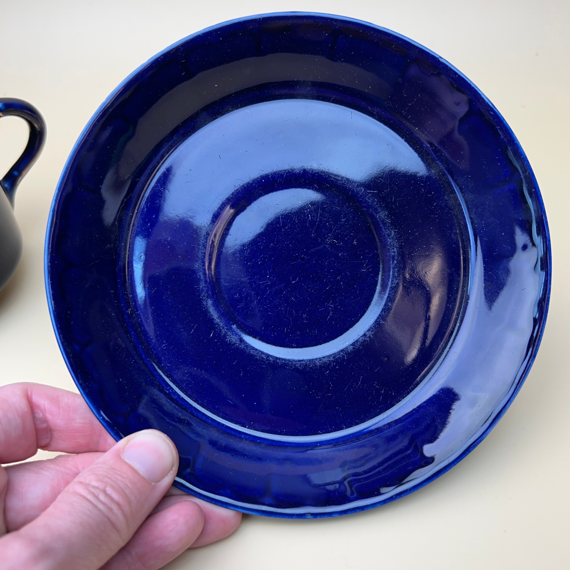1800s German Porcelain Souvenir Mug Cobalt Blue  - image 7 of 8