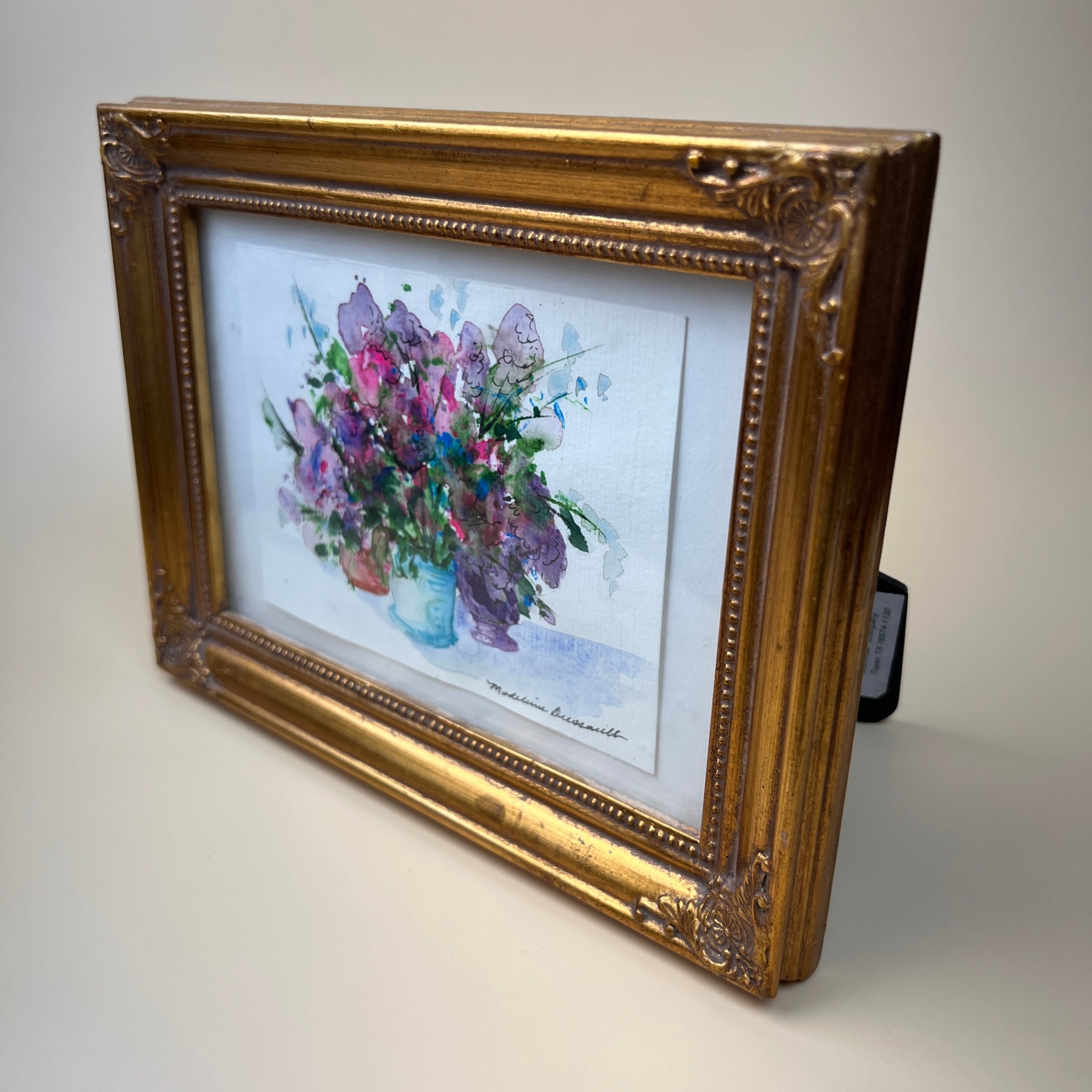 Madeleine Dussault Watercolour Painting Original Art Floral Study - image 2 of 5