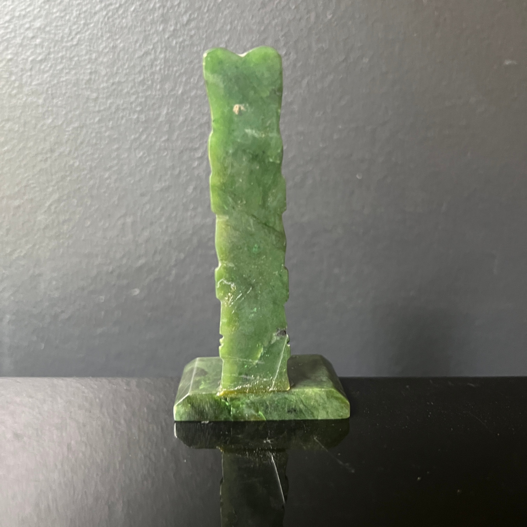Aventurine Jade Totem Pole Carved Indigenous First Nations Design - image 4 of 7