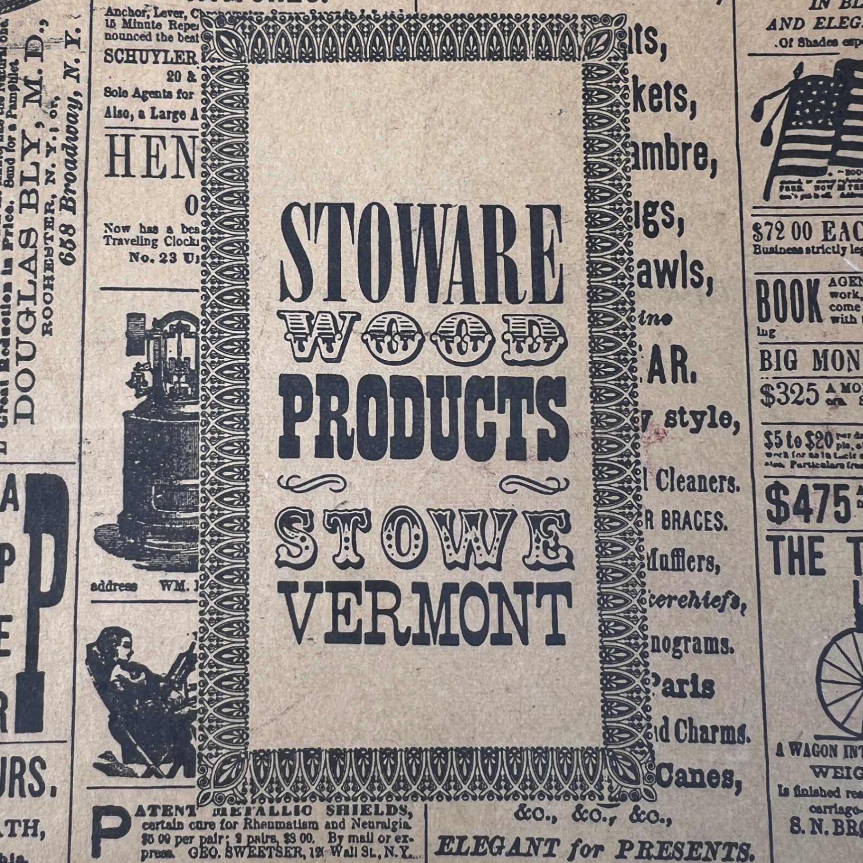 Stoware Vintage Cheese Cutting Board Stowe Vermont in Box - image 5 of 6