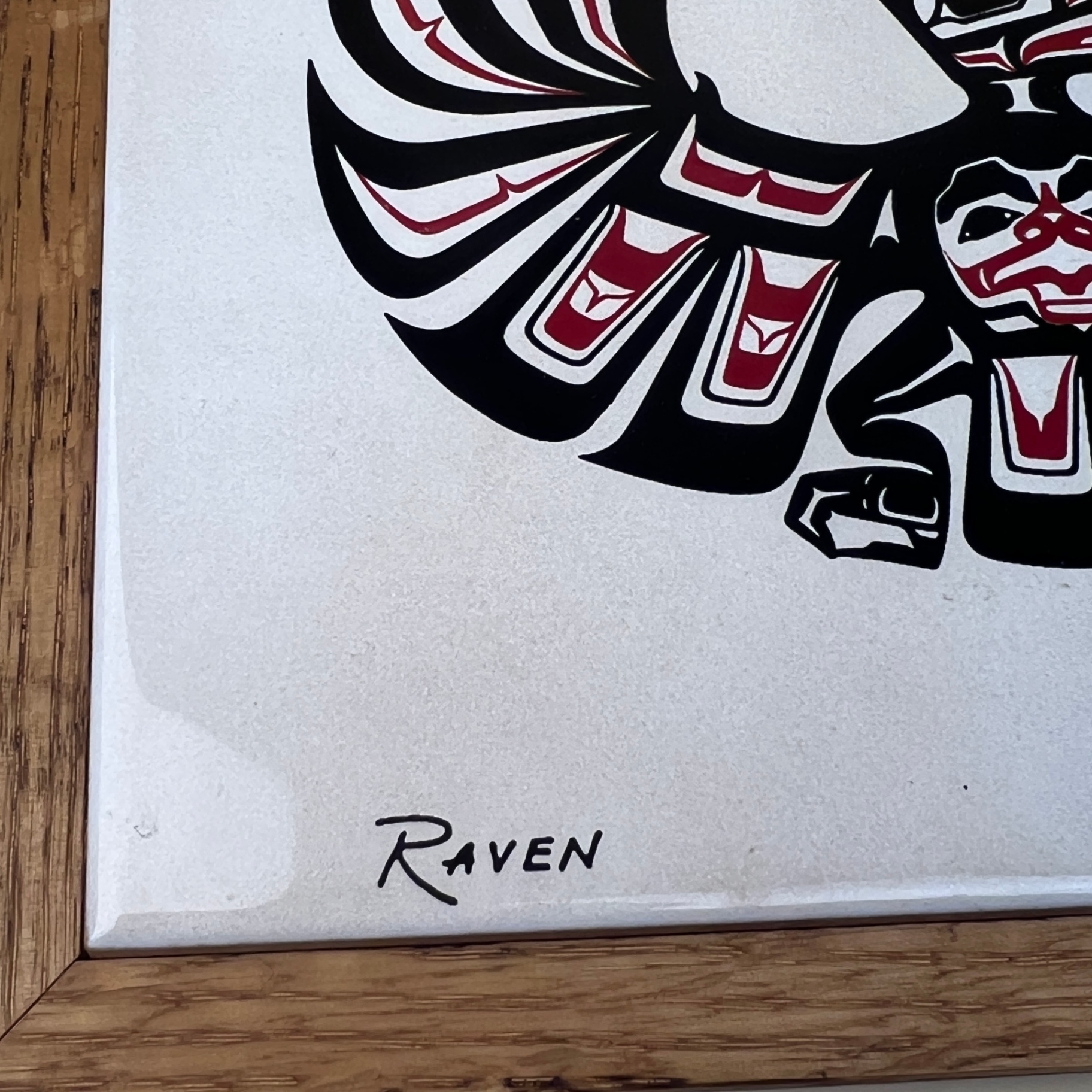 Clarence Wells Raven Art Tile Haida Tsimshian Artist First Nations  - image 3 of 6