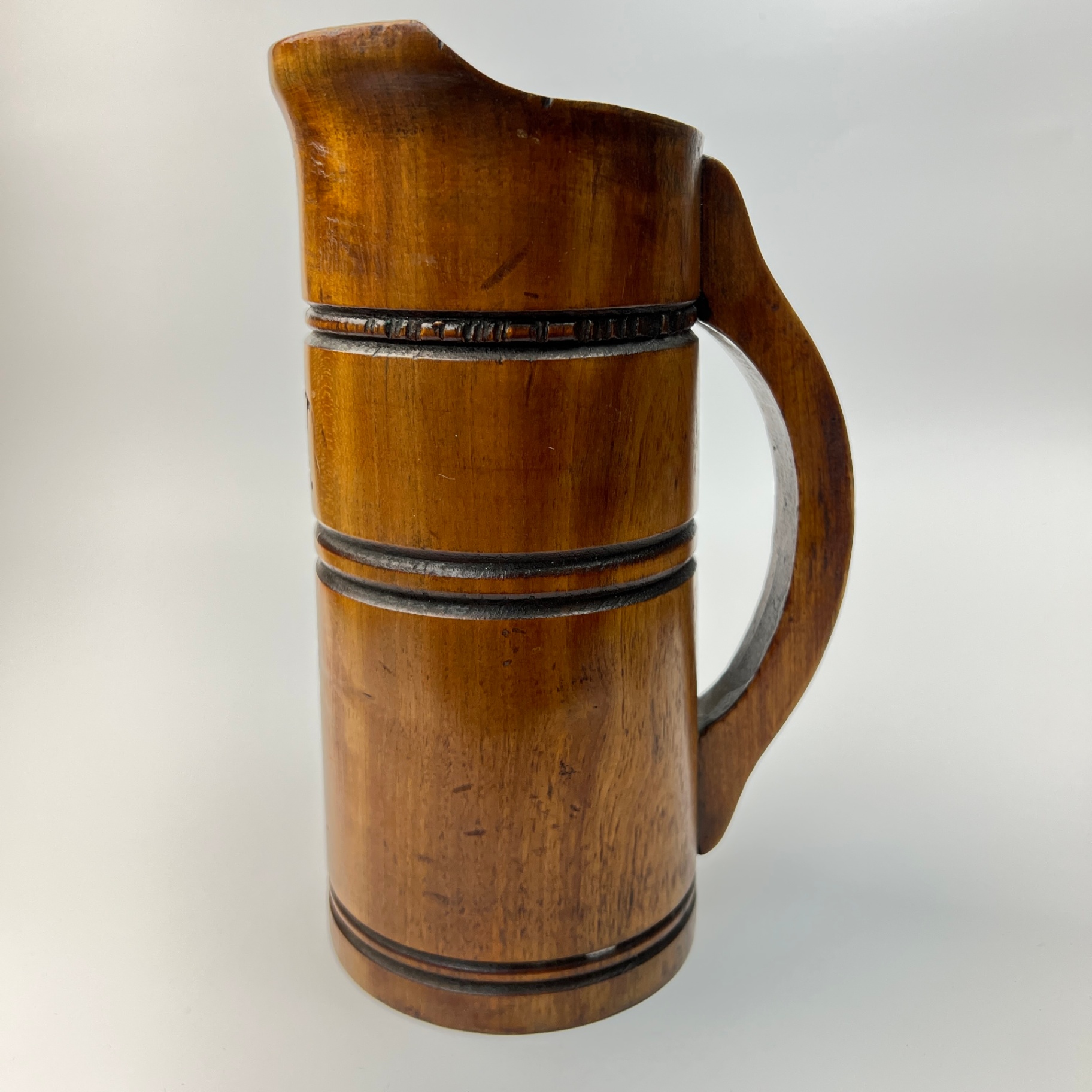 Vintage Canadian Spool and Bobbin Walkerton Wooden Pint Mug Vase Rustic Decor - image 4 of 8