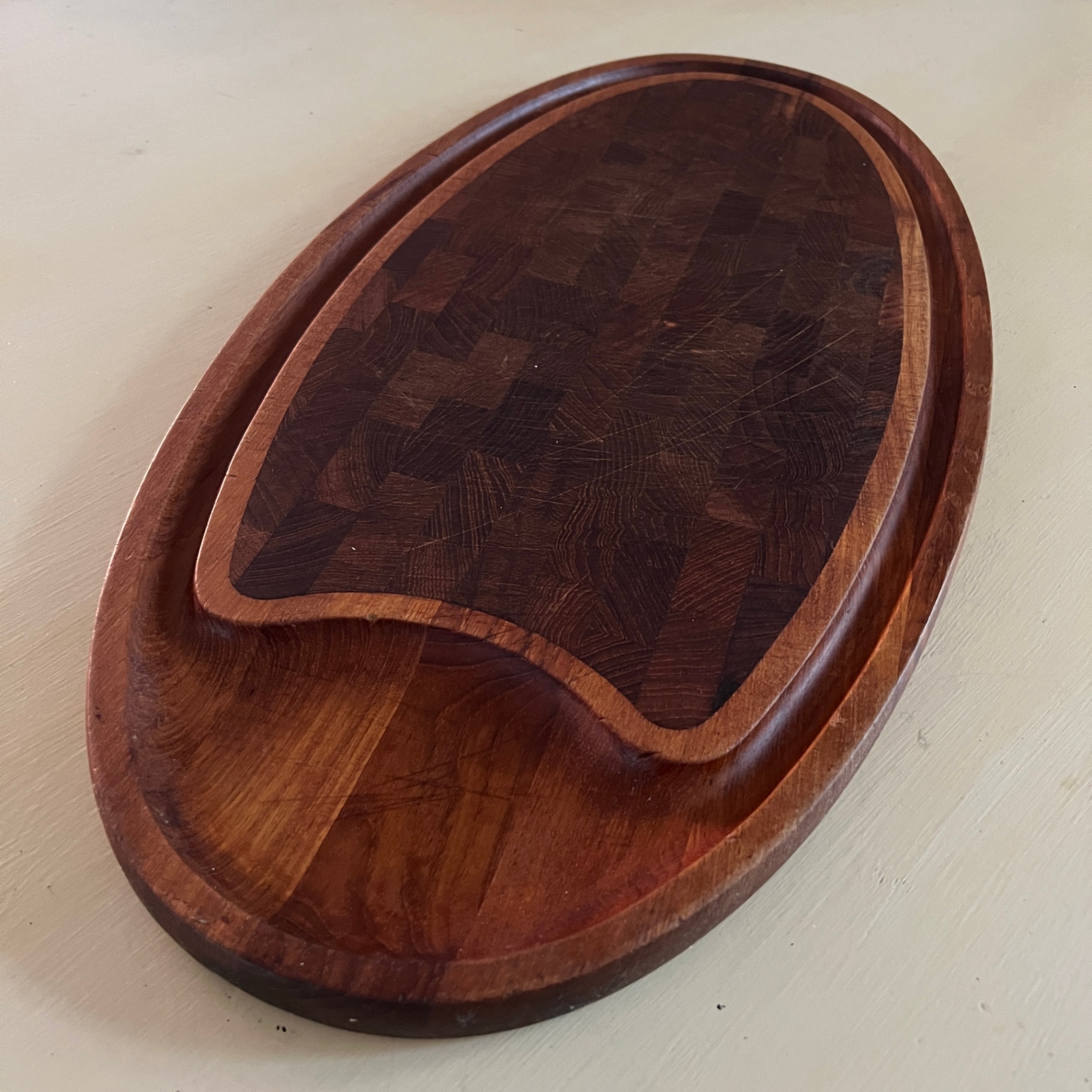 Large Dansk Surfboard Tray Jens Quistgaard IHQ Staved Teak MCM - image 4 of 8
