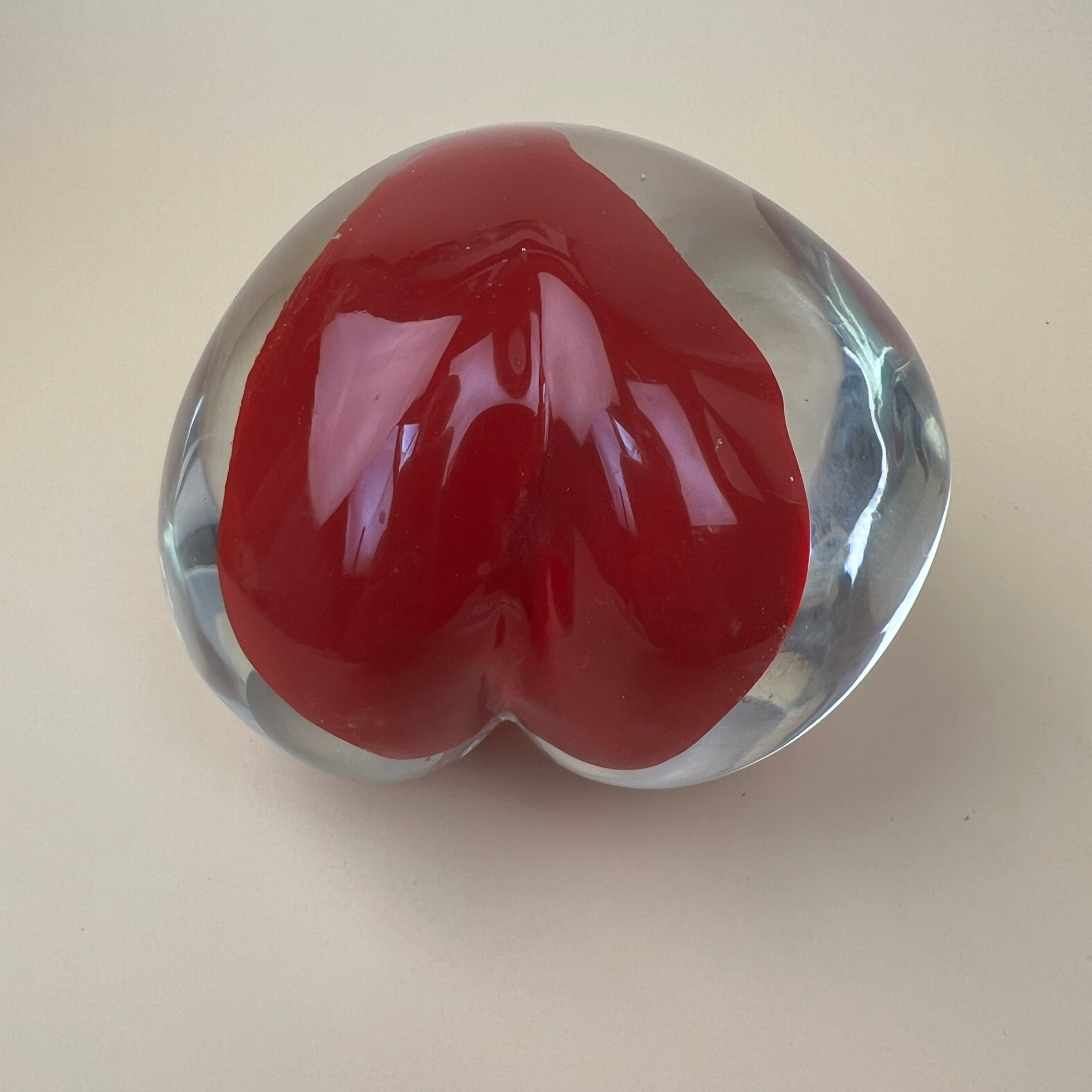 Cased Glass Red Heart Paperweight  - image 4 of 6