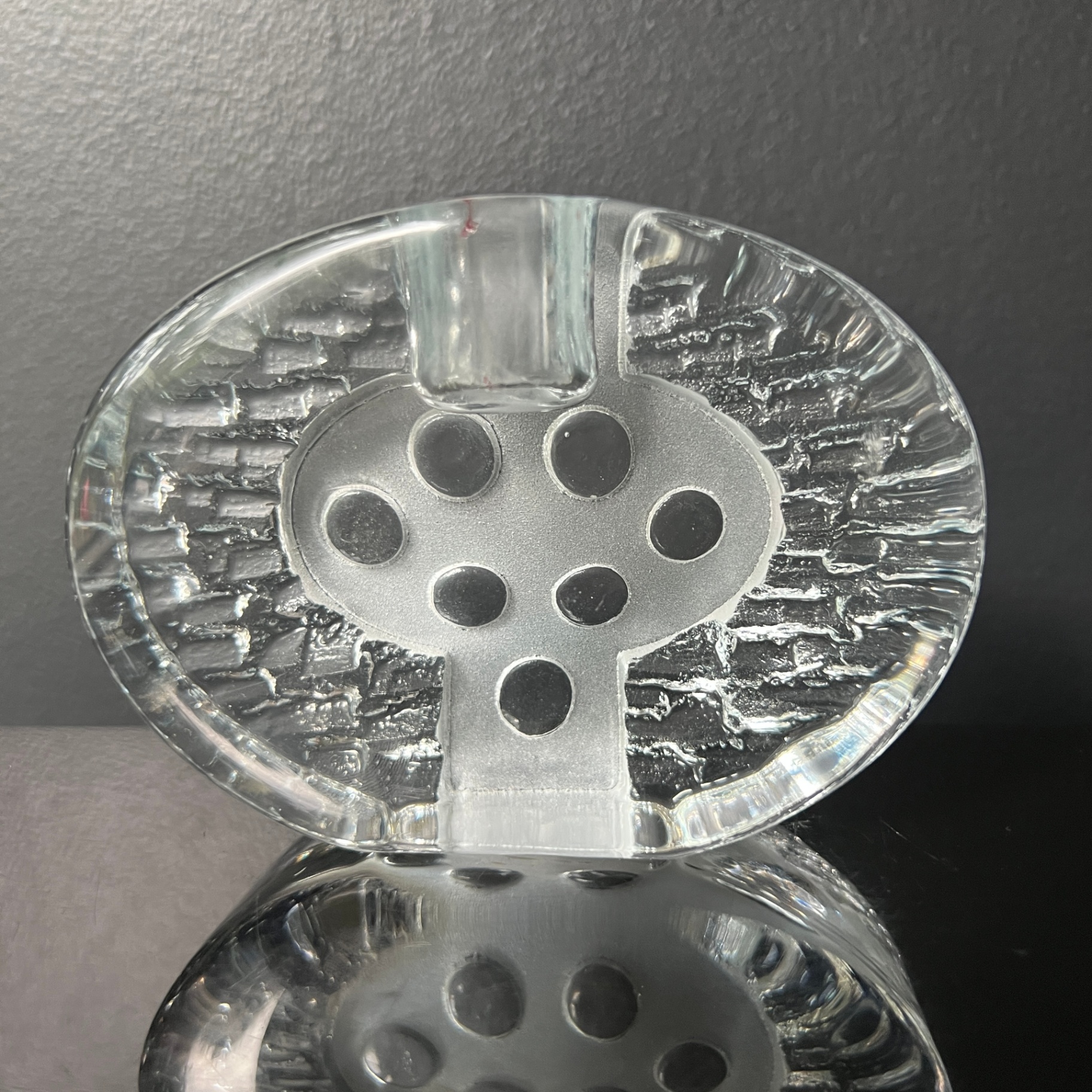 Nybro Glasbruk Sweden Glass Candle Holder MCM With Original Candle  - image 4 of 6