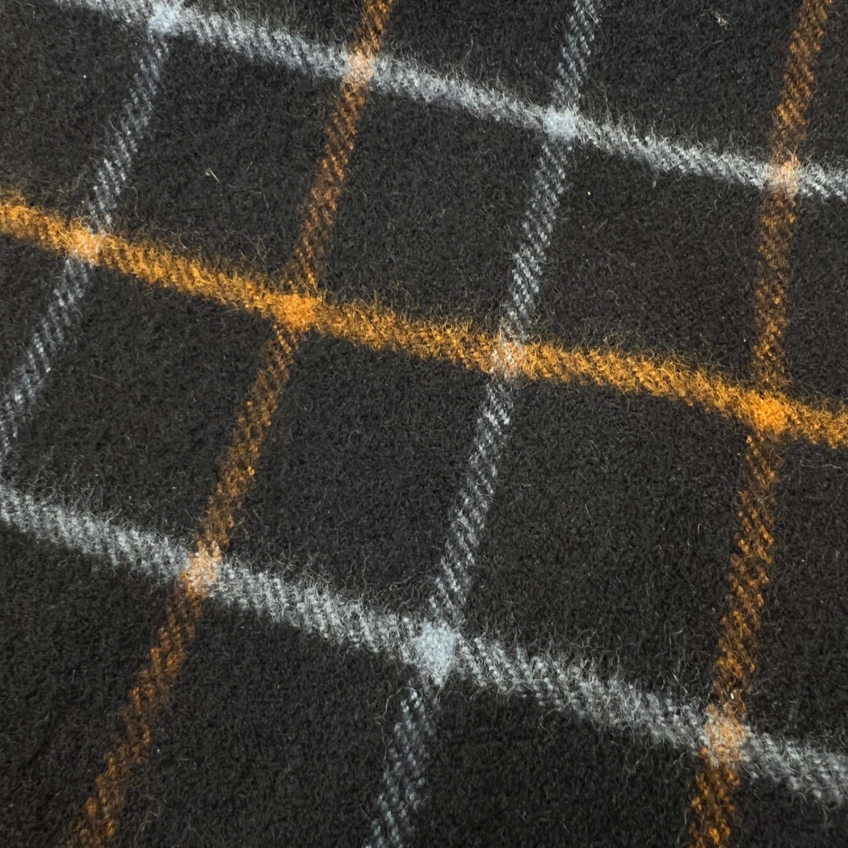 Blue Plaid Wool Scarf Unisex Cozy Winter Accessory British Country - image 3 of 5