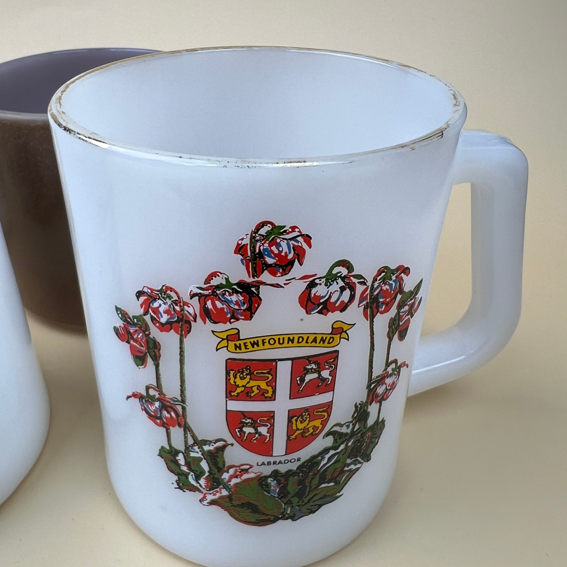 Lot of Vintage Federal Milk Glass Coffee Mugs Fort Henry  - image 3 of 7