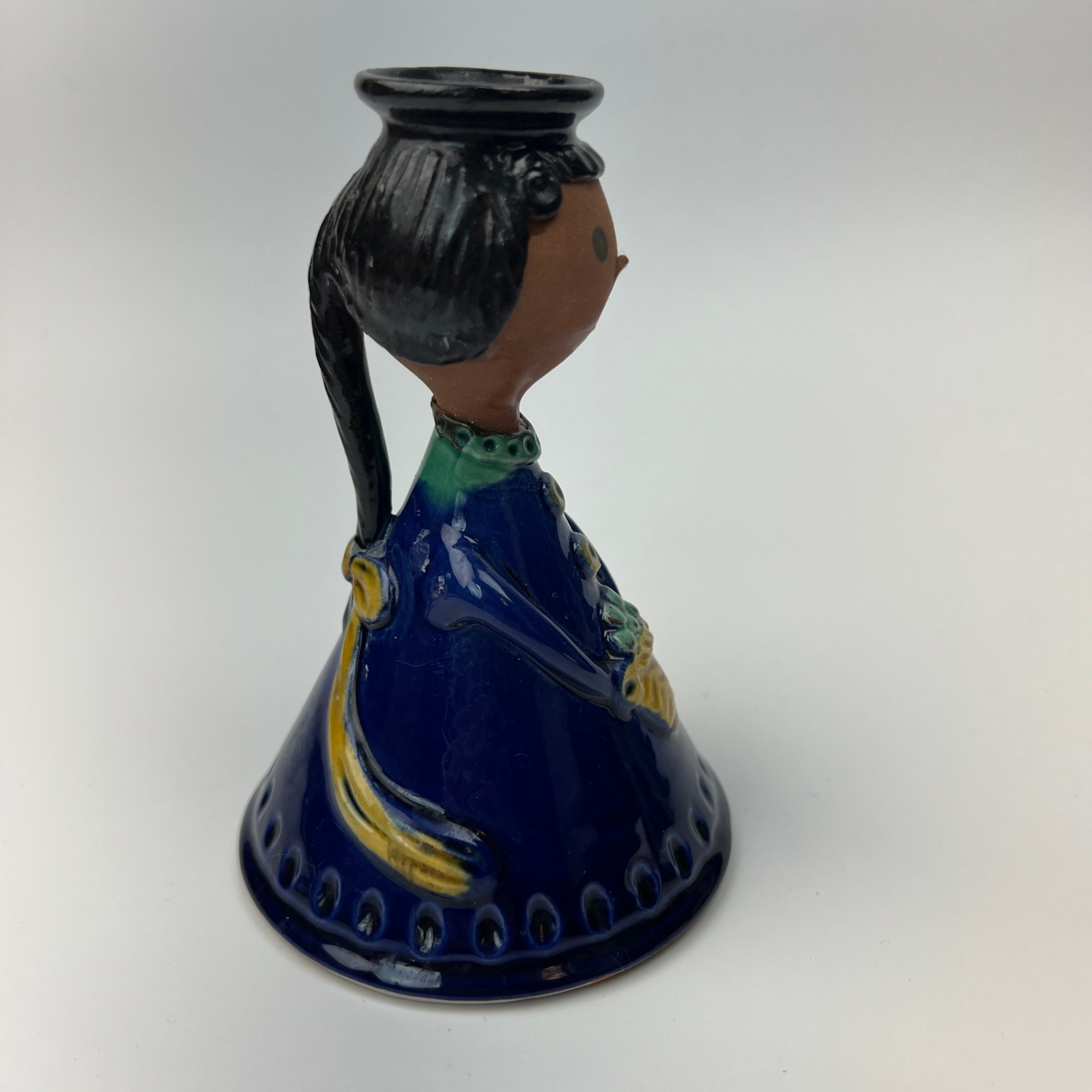 Hungarian Girl Candle Holder Studio Pottery Signed Les Gabor - image 4 of 6