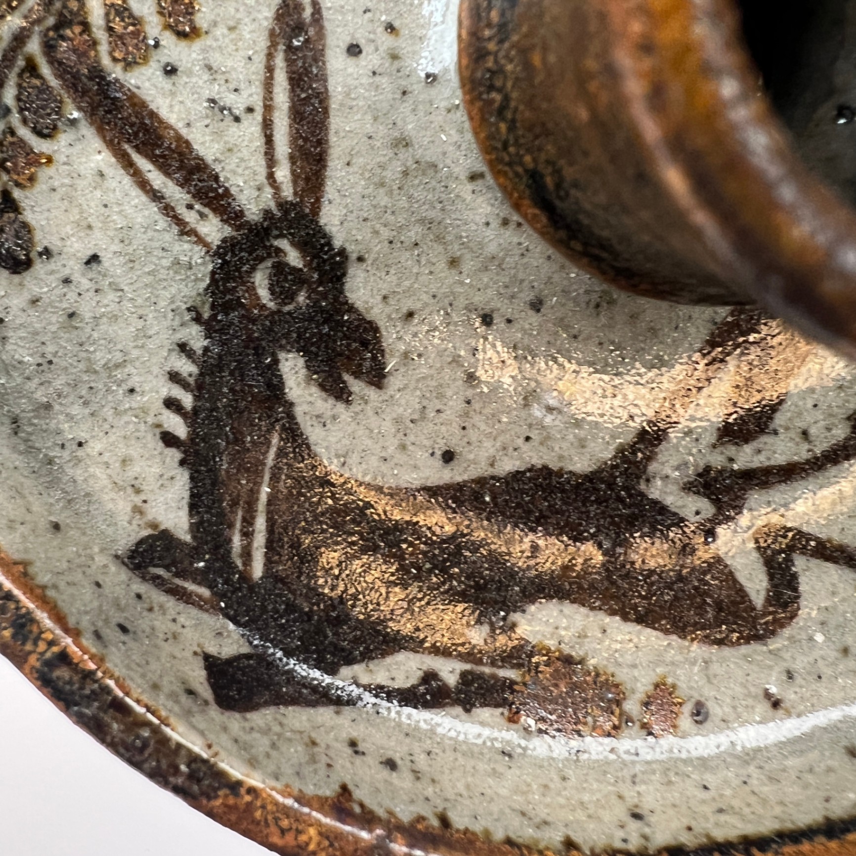 Signed Pottery Candle Holder Lucano Mexico Burro Donkey Hand Painted - image 6 of 6