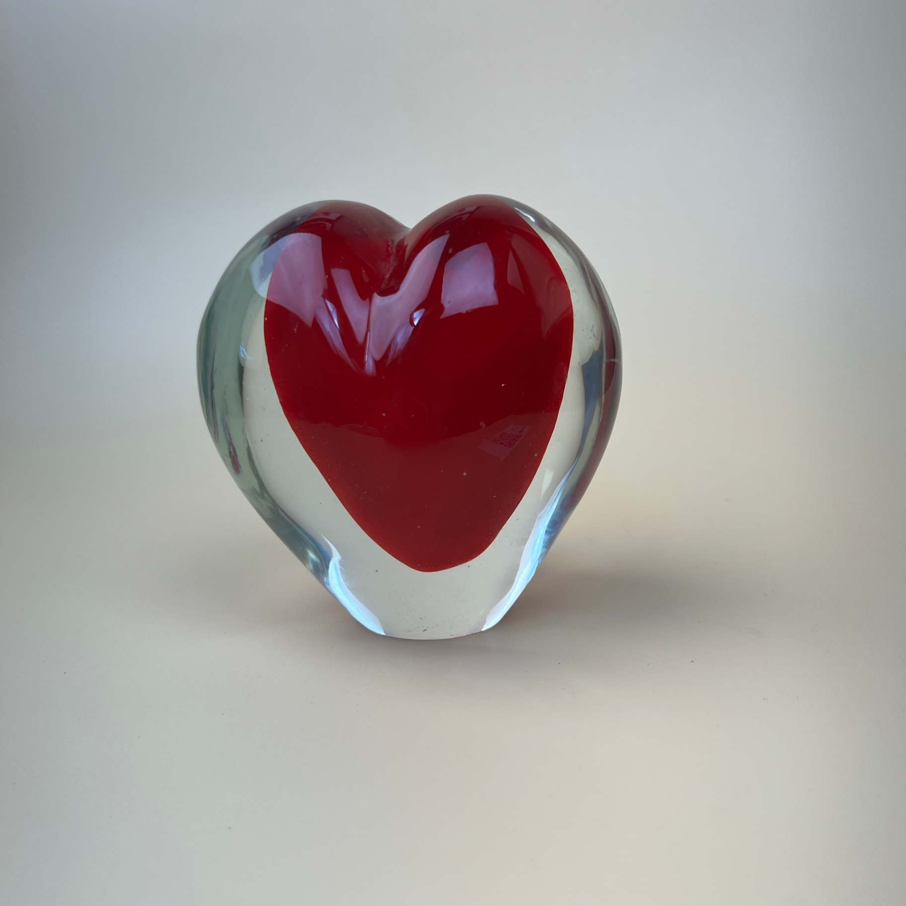 Cased Glass Red Heart Paperweight  - image 1 of 6