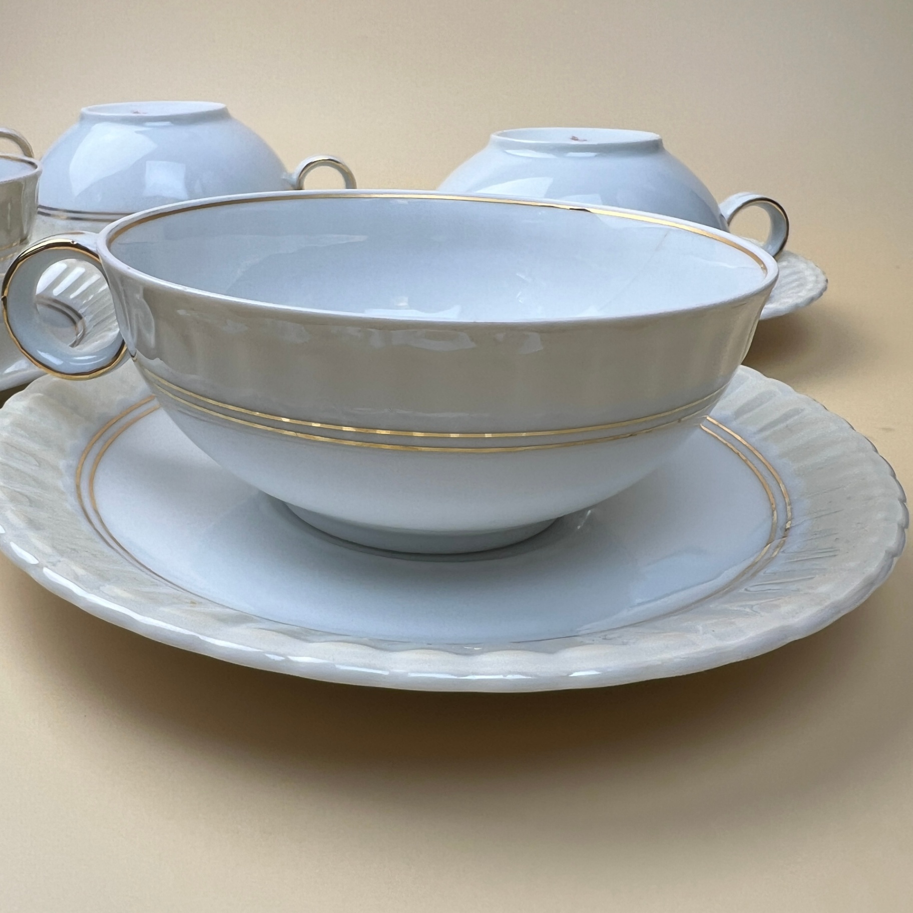 Bernardaud & Co Limoges Fine Porcelain Teacup Set Bird Species 1700s Design - image 2 of 13