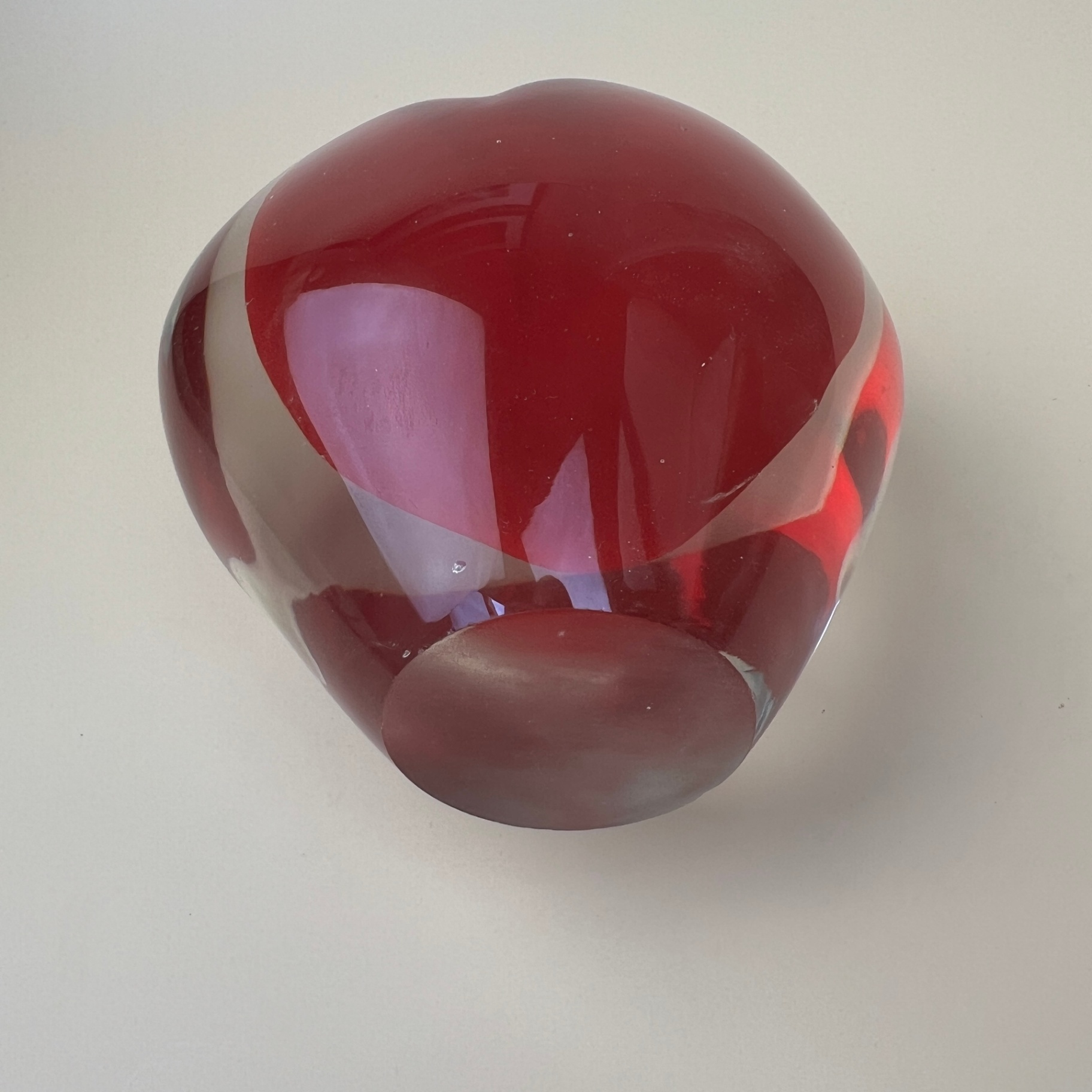 Cased Glass Red Heart Paperweight  - image 3 of 6