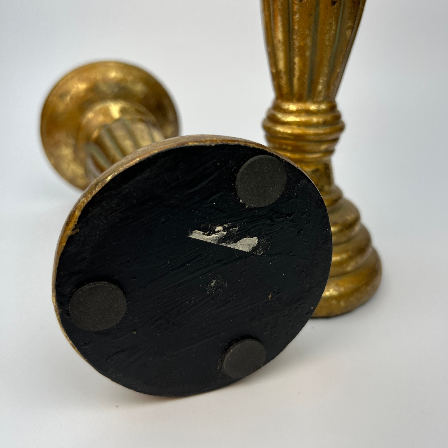 Heavy Gilt Look Candle Holders Taper Candle Pair - image 4 of 5