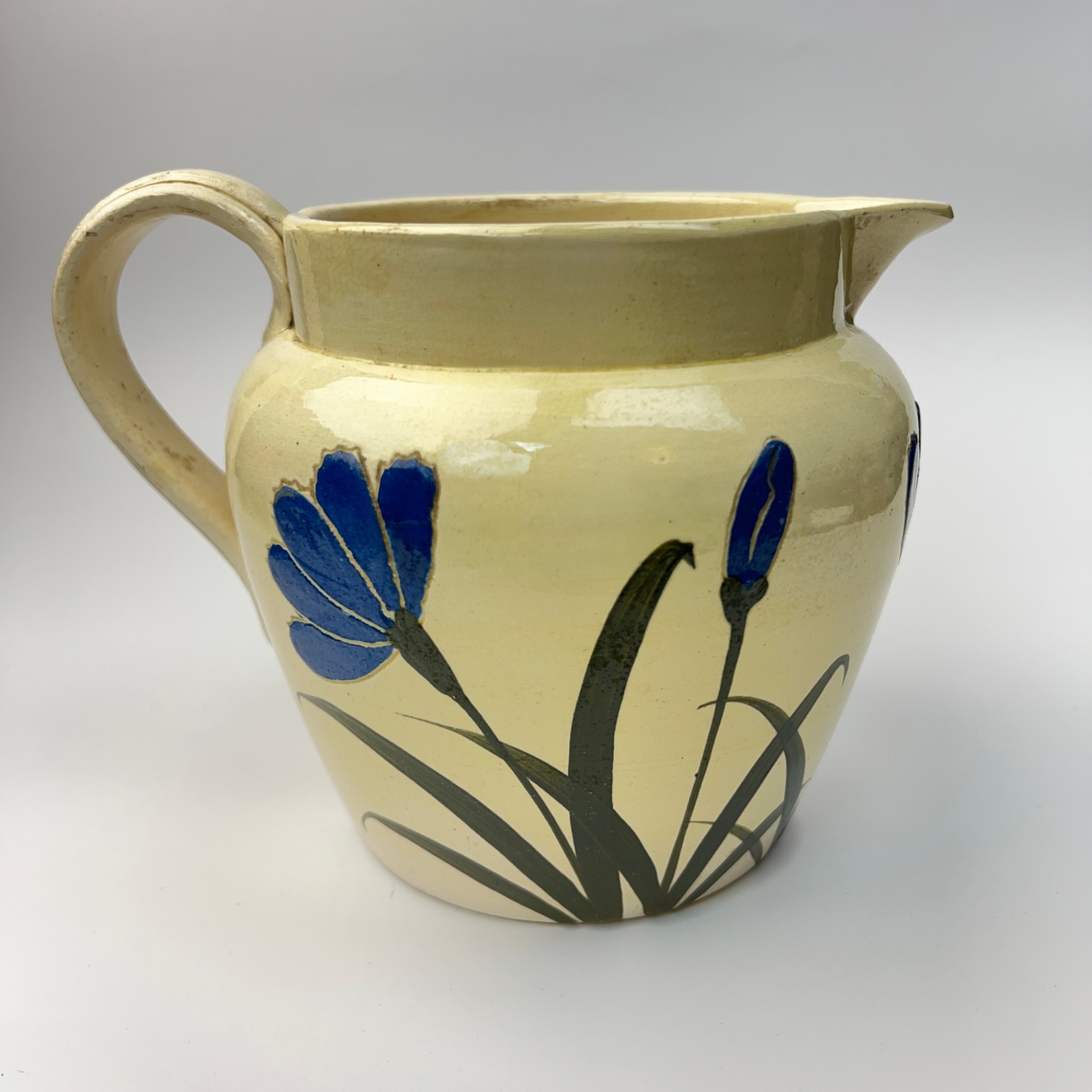 Large Cream Floral Ceramic Jug or Vase French Provincial Shabby Chic  - image 2 of 6