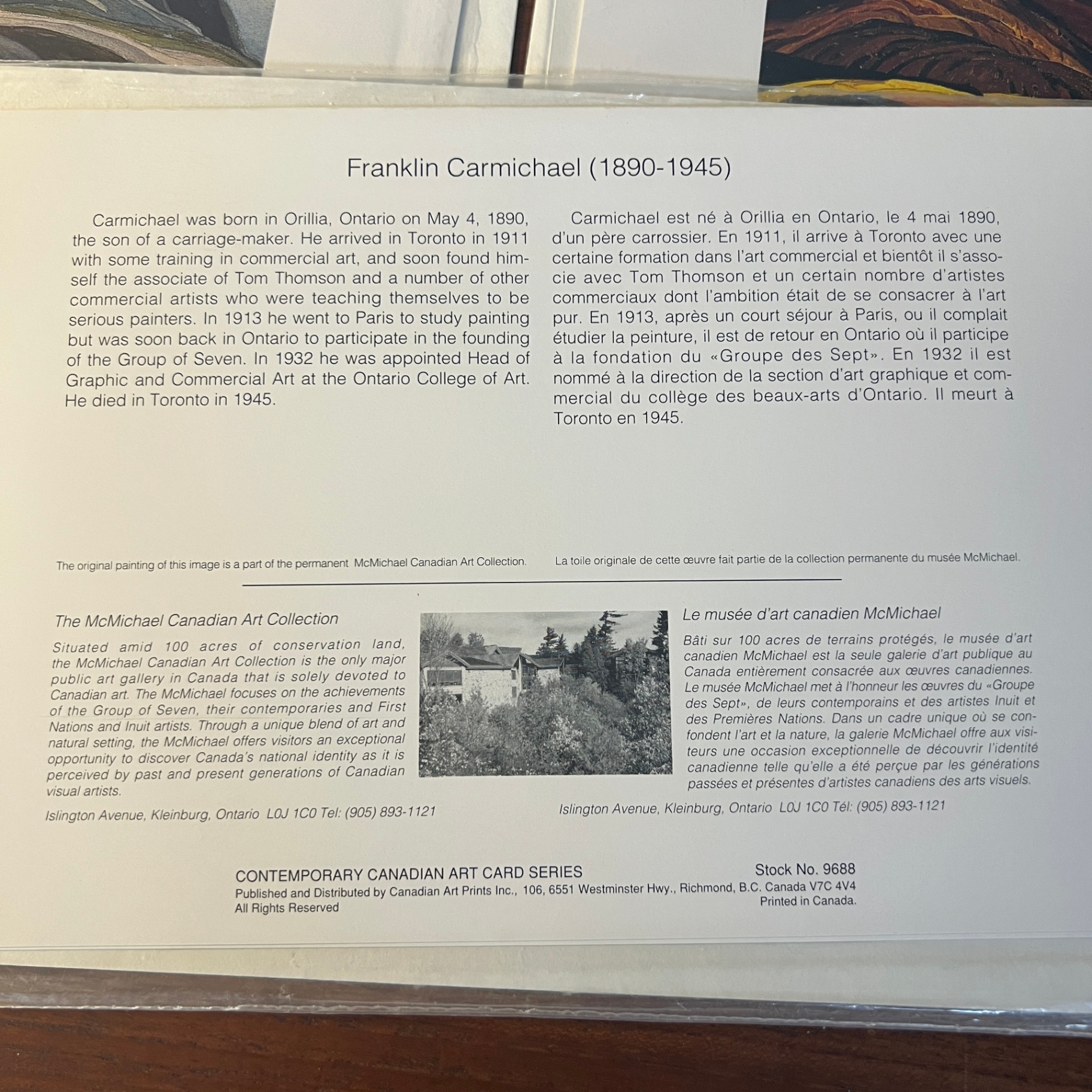 Franklin Carmichael Group of Seven Paintings Canadian Art Card Series - image 5 of 6