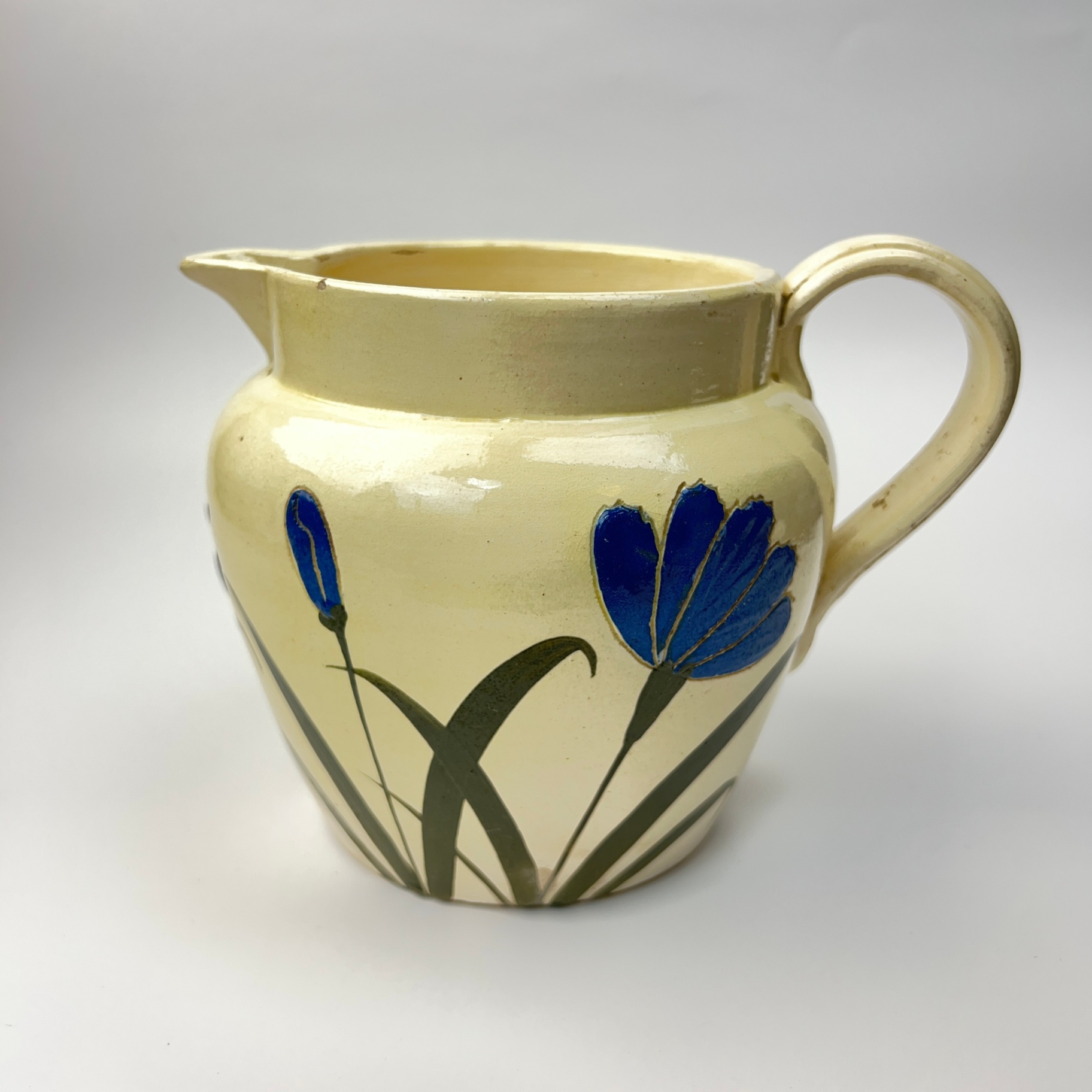 Large Cream Floral Ceramic Jug or Vase French Provincial Shabby Chic  - image 1 of 6