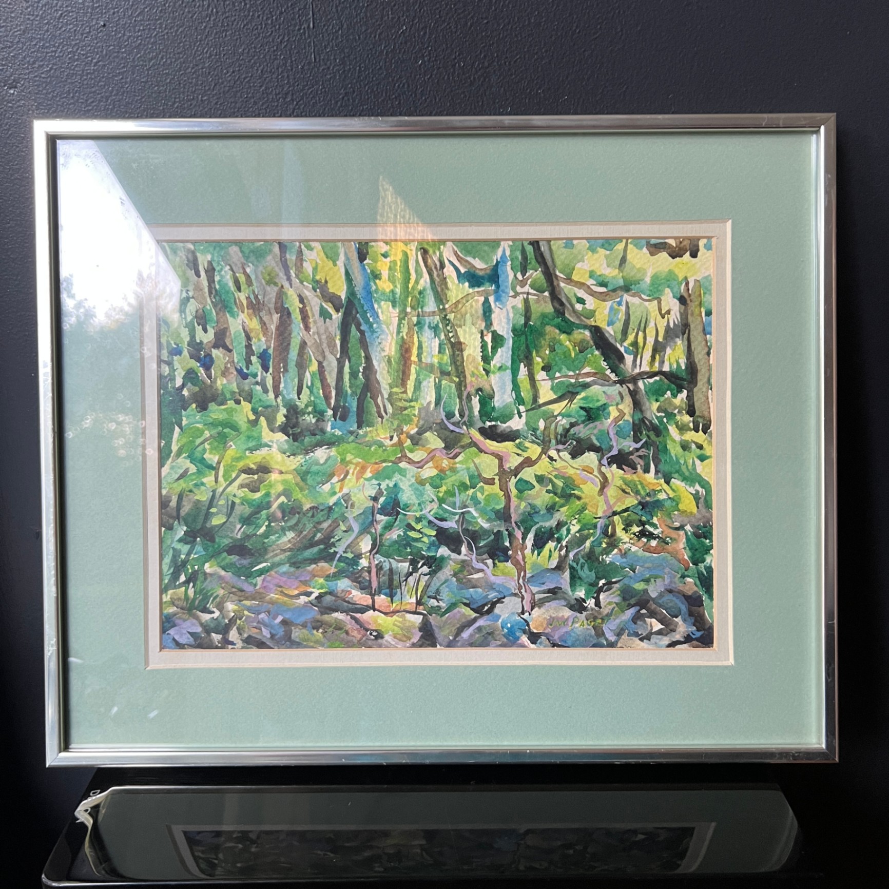 Framed Watercolour Muskoka 12 Mile Woods Original Canadian Art Painting - image 1 of 5