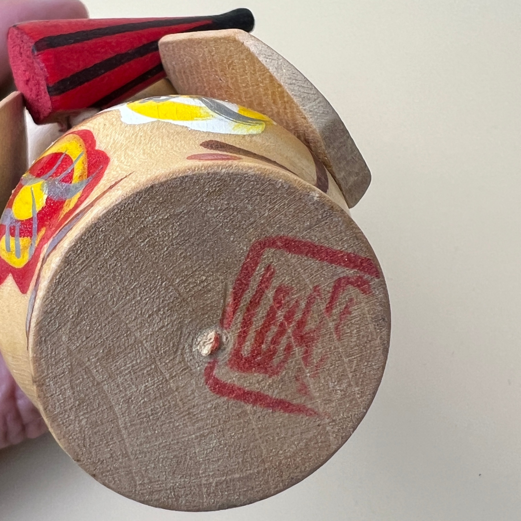 Japanese Kokeshi Doll Stamped By Maker Wooden Folk Art - image 5 of 7