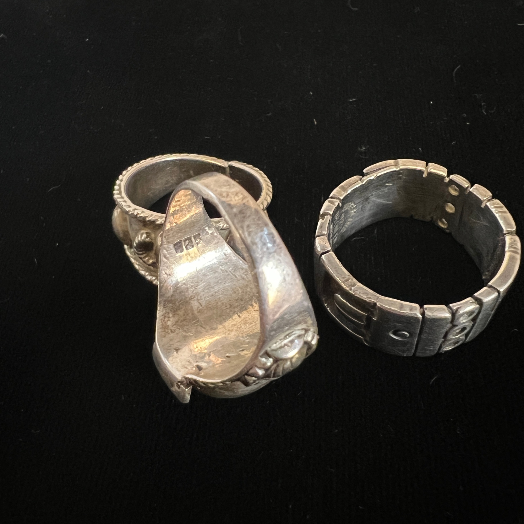 Lot of Sterling Silver Rings Mexico 925 Marked  - image 3 of 6