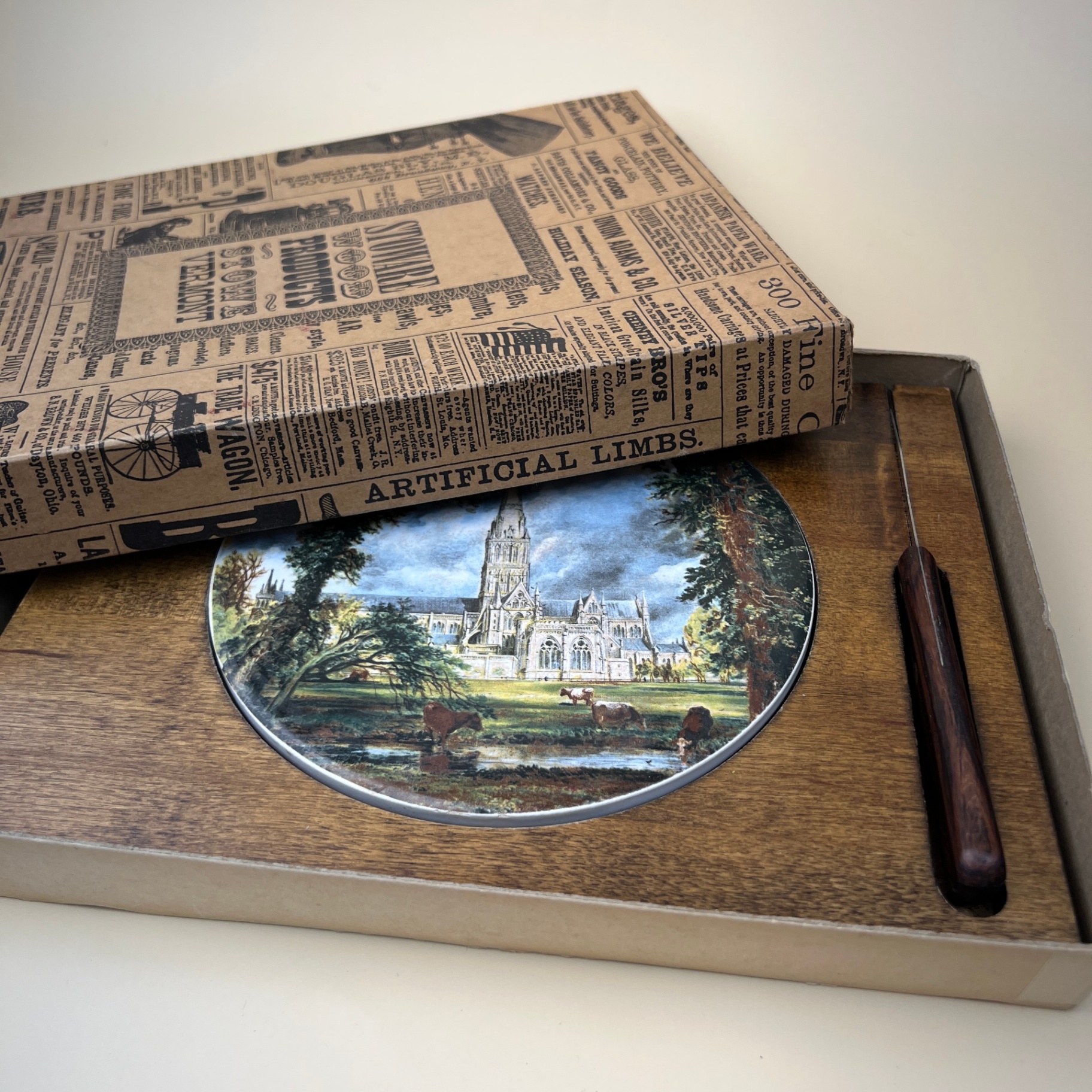 Stoware Vintage Cheese Cutting Board Stowe Vermont in Box - image 1 of 6