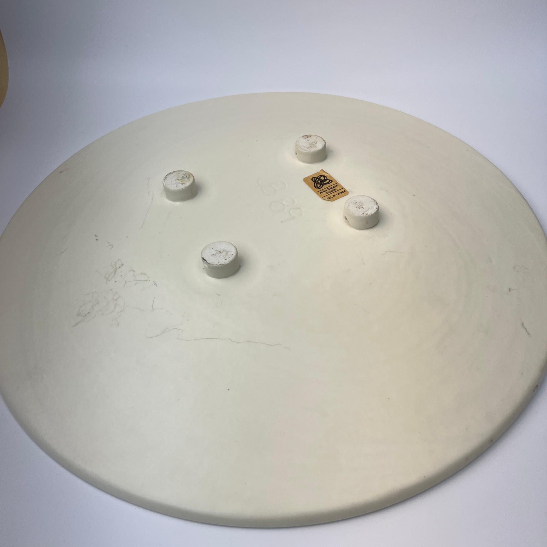 Huge John Bergen Studio Pottery Plate Charger Platter Memphis Milano 80s Style - image 5 of 6