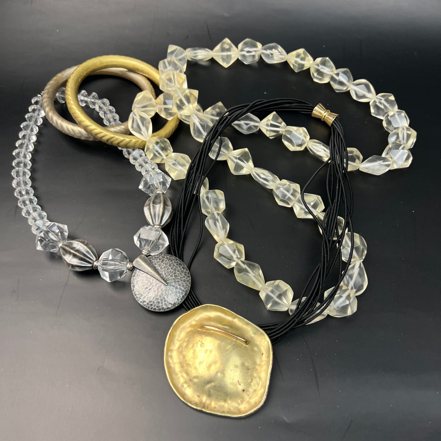 Chunky Jewellery Lot Necklaces and Bangles - image 1 of 7